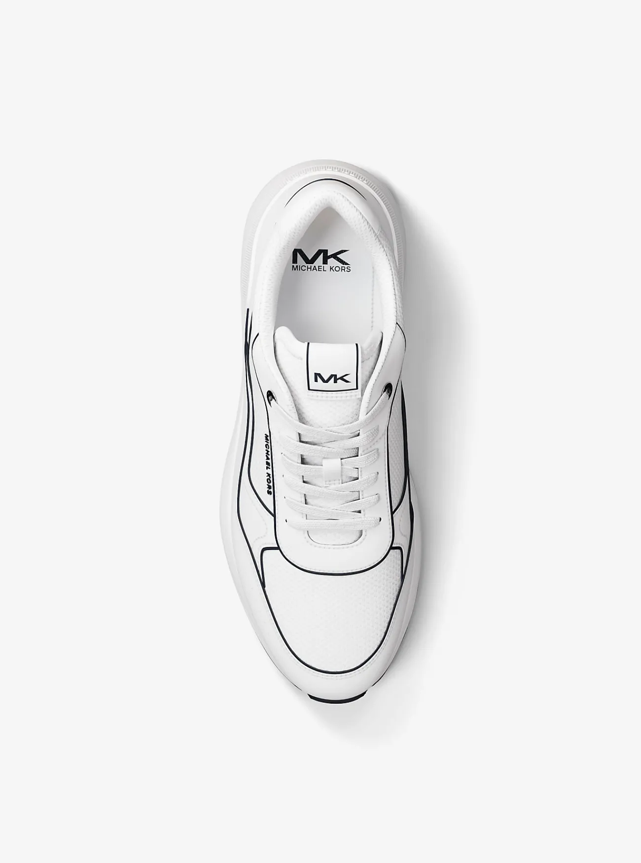 Michael Kors Sneaker Trevor van leer en mesh Discount