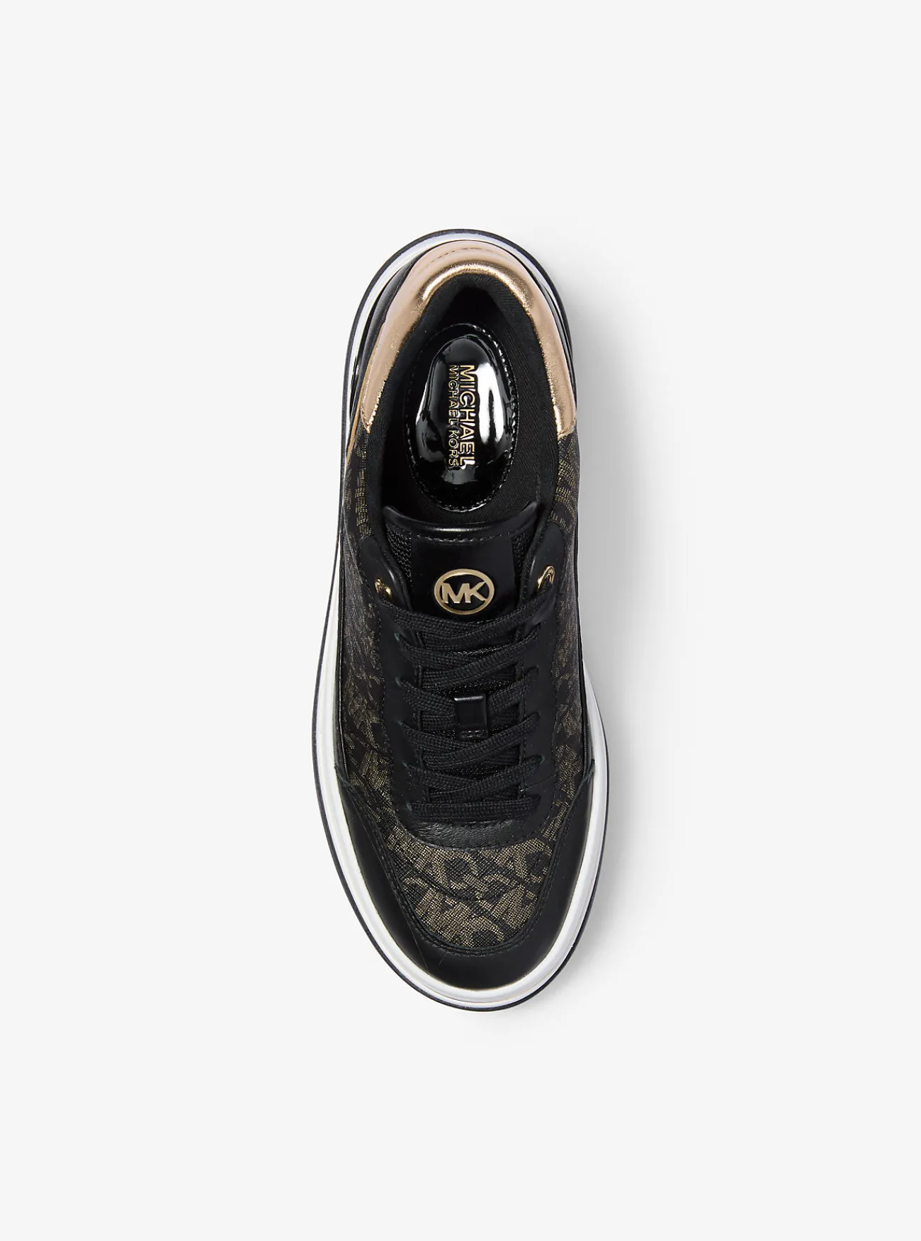 Michael Kors Sneaker van leer met metallic Empire-monogram Best