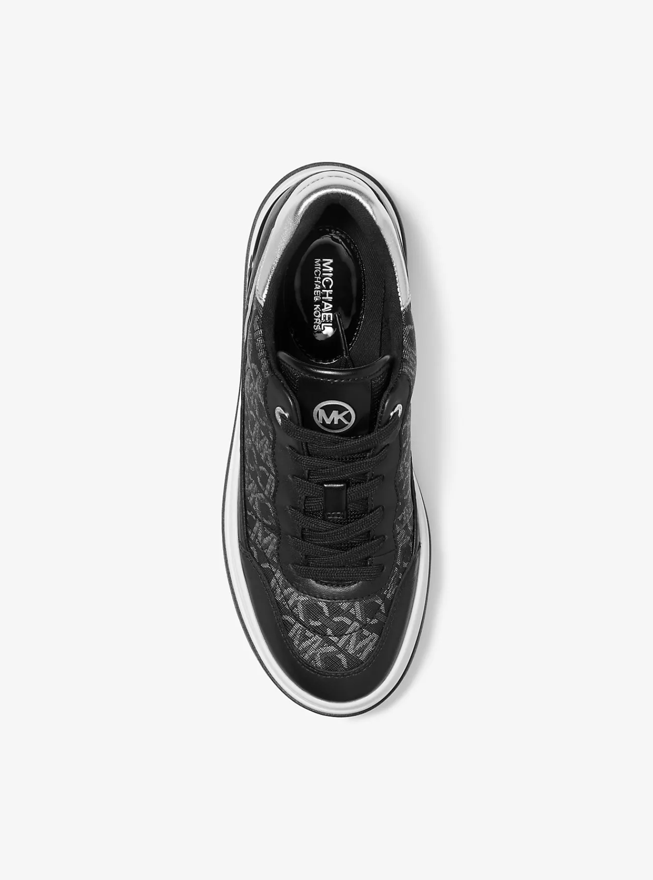 Michael Kors Sneaker van leer met metallic Empire-monogram Hot