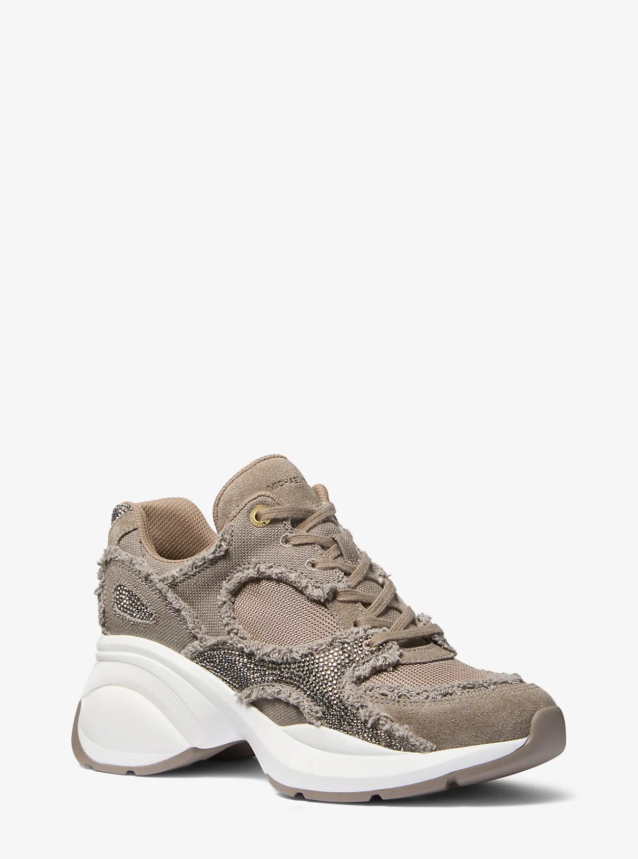 Michael Kors Sneaker Zuma van gemengd materiaal met versiering en rafels BERK Discount