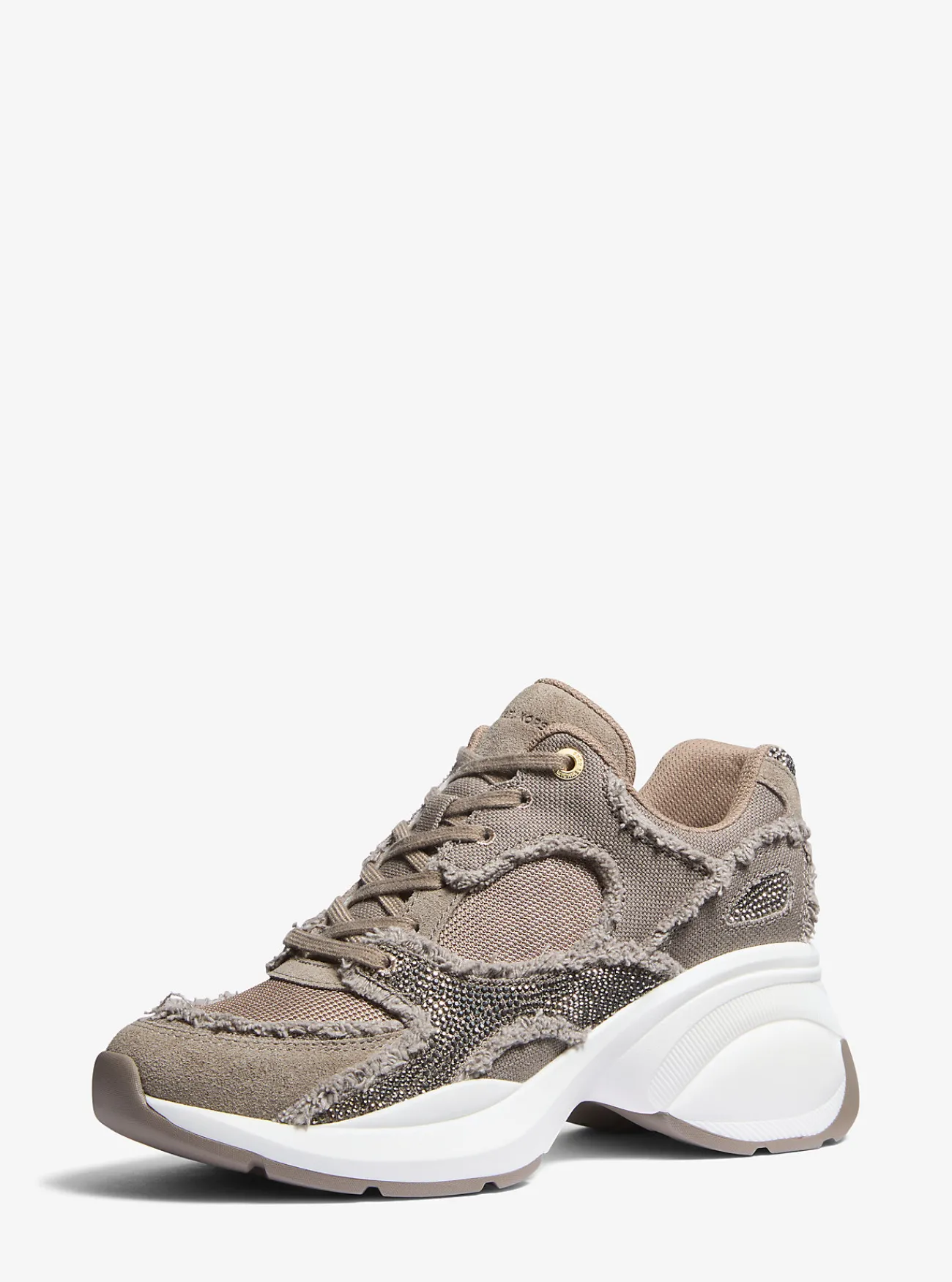 Michael Kors Sneaker Zuma van gemengd materiaal met versiering en rafels BERK Discount