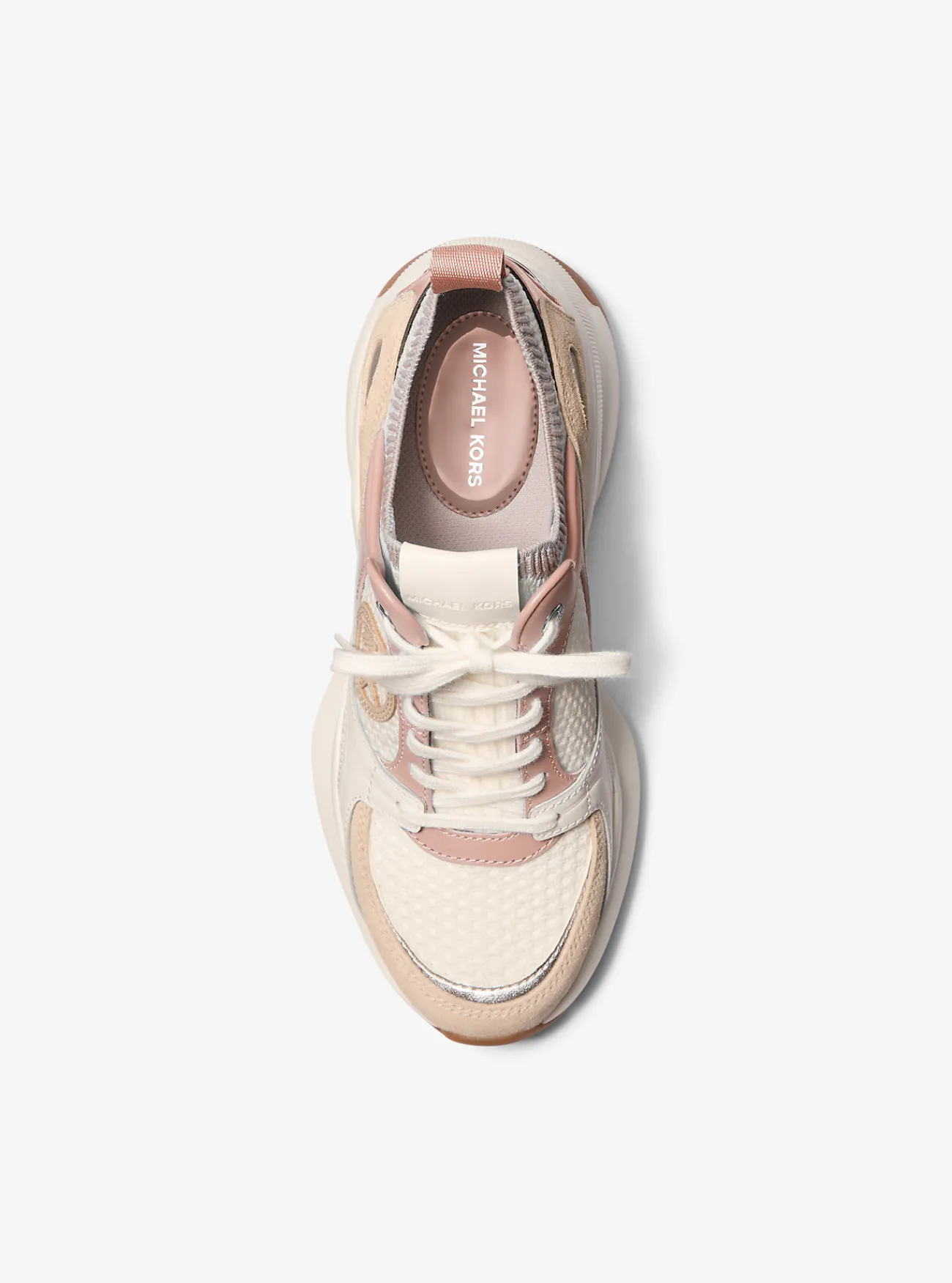 Michael Kors Sneaker Zuma van leer en mesh met kleurvlakken ZACHTROZE Best
