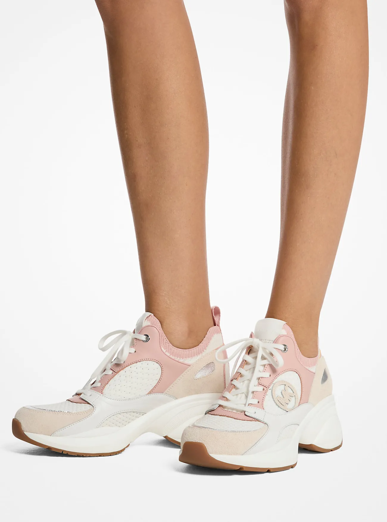 Michael Kors Sneaker Zuma van leer en mesh met kleurvlakken ZACHTROZE Best