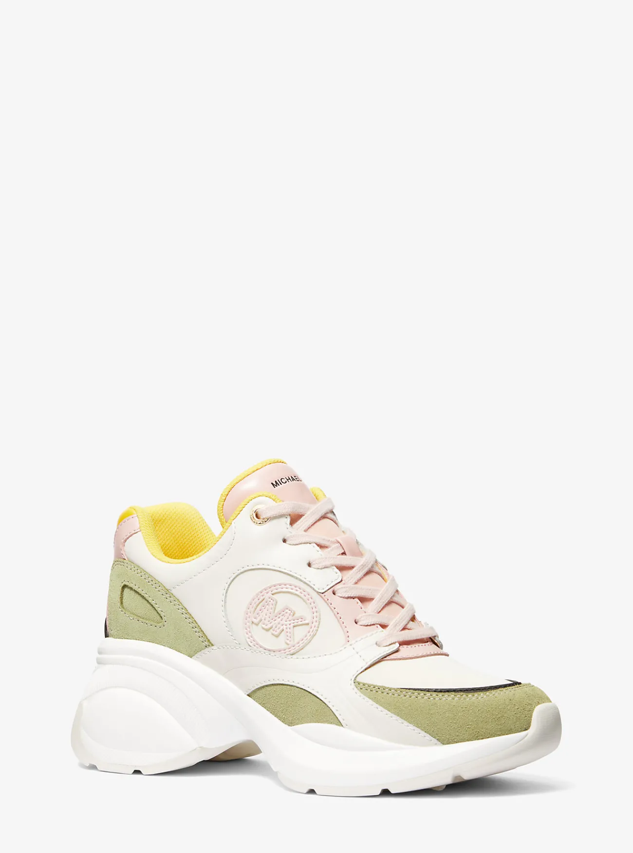 Michael Kors Sneaker Zuma van leer met kleurvlakken LICHTSALIEMULTI Fashion