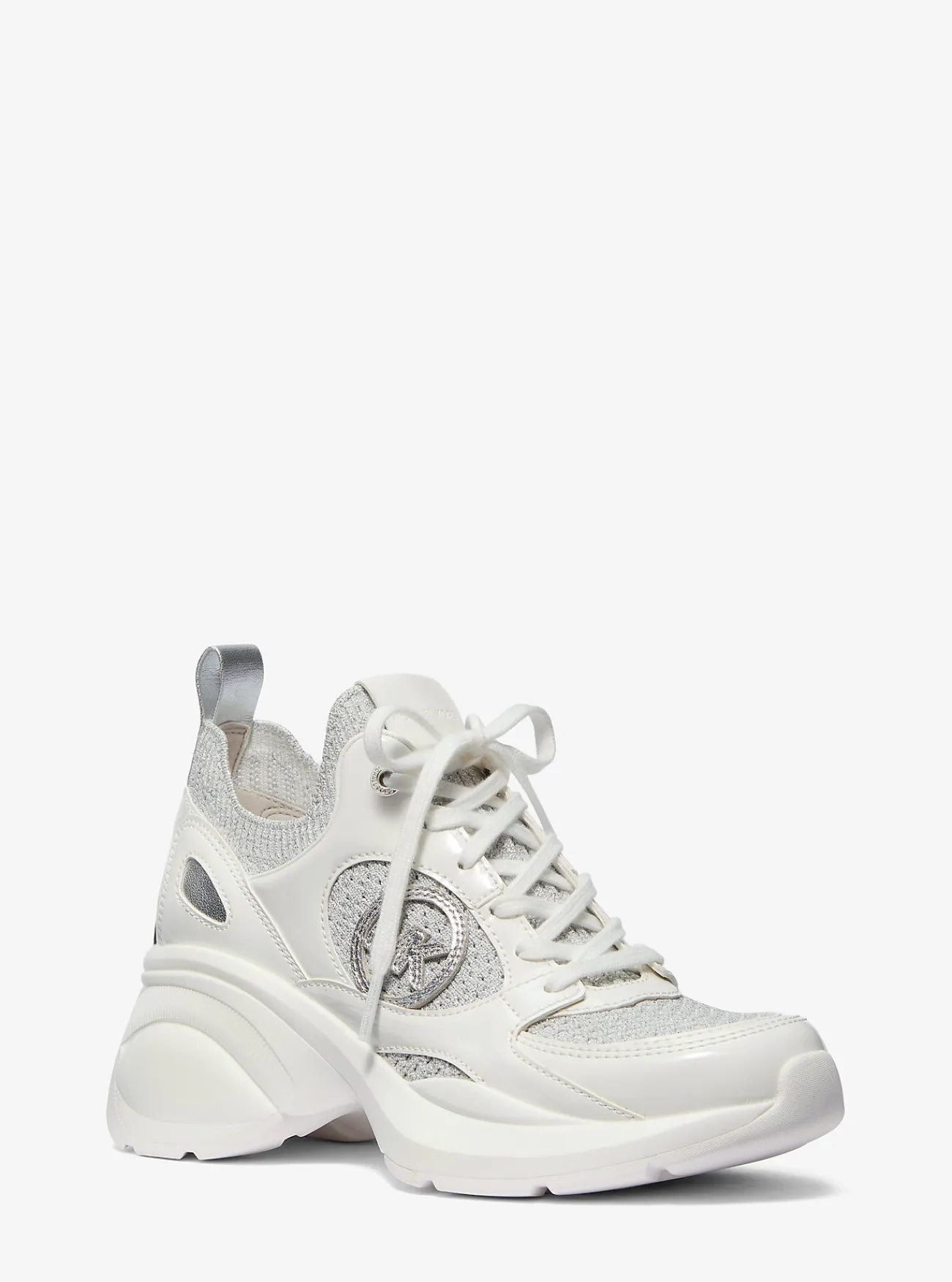 Michael Kors Sneaker Zuma van mesh en metallic materiaal ZILVER Fashion