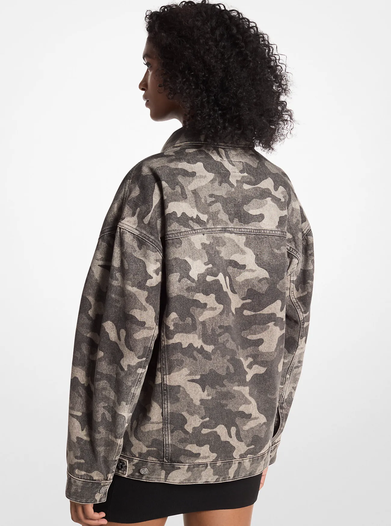 Michael Kors Spijkerjack met camouflageprint HOUTSKOOLMETWASSING Clearance