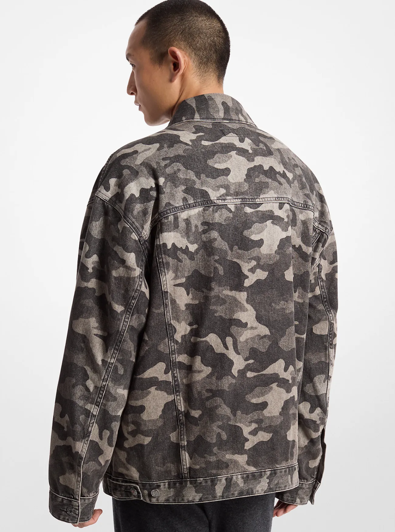 Michael Kors Spijkerjack met camouflageprint HOUTSKOOLMETWASSING Clearance