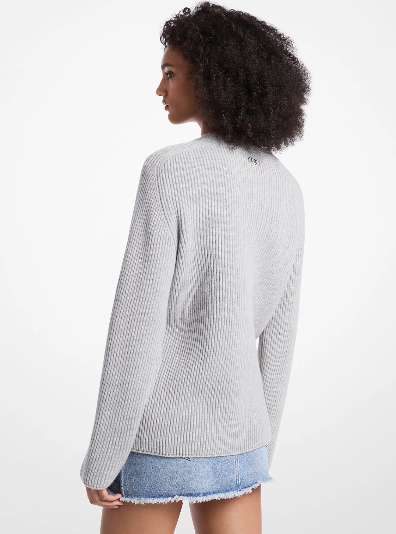 Michael Kors Sweater van geribde wol PARELGEM&Ecirc;LEERD Fashion