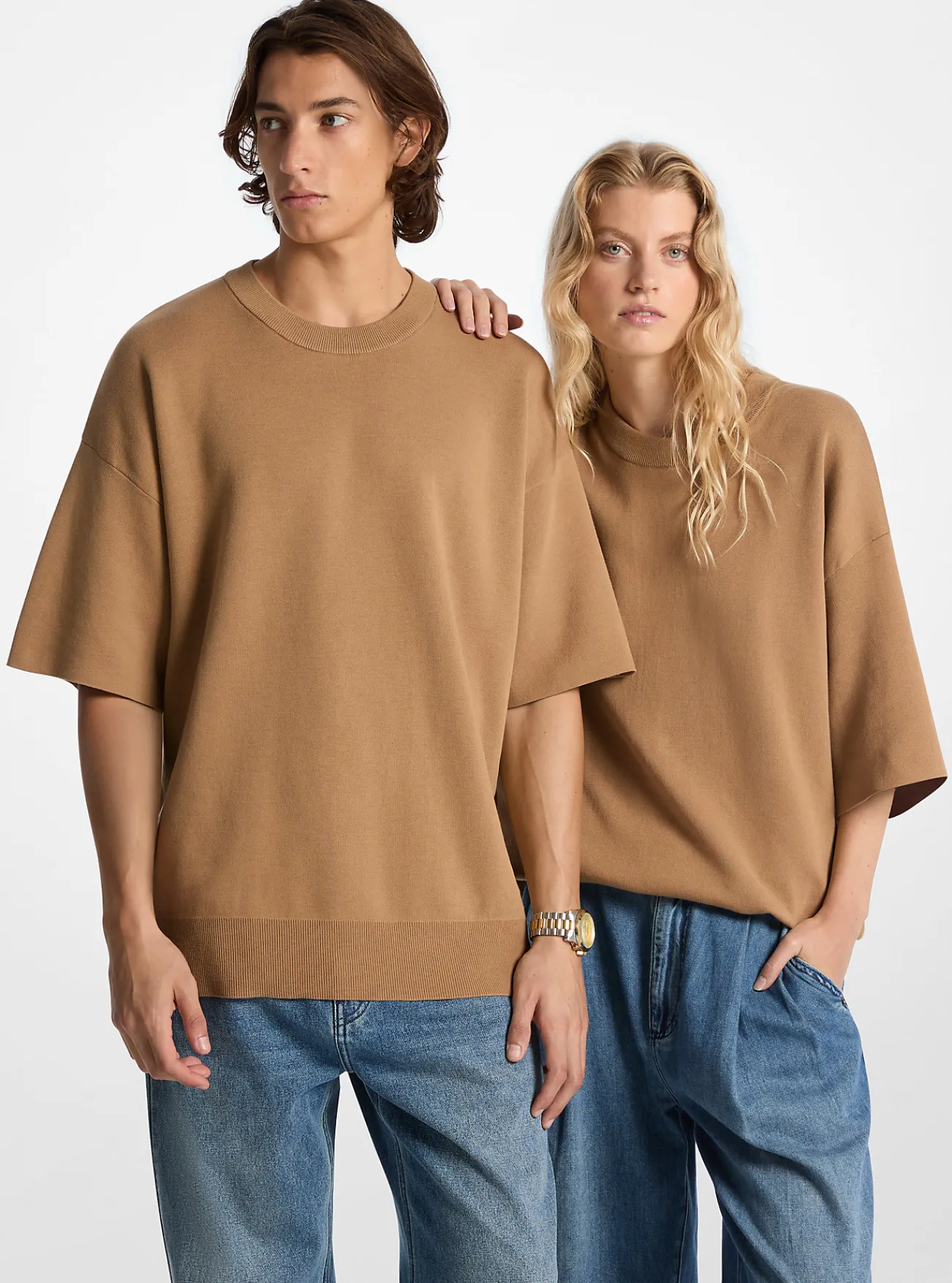 Michael Kors Sweater van katoen met korte mouwen CAF&Eacute; Sale