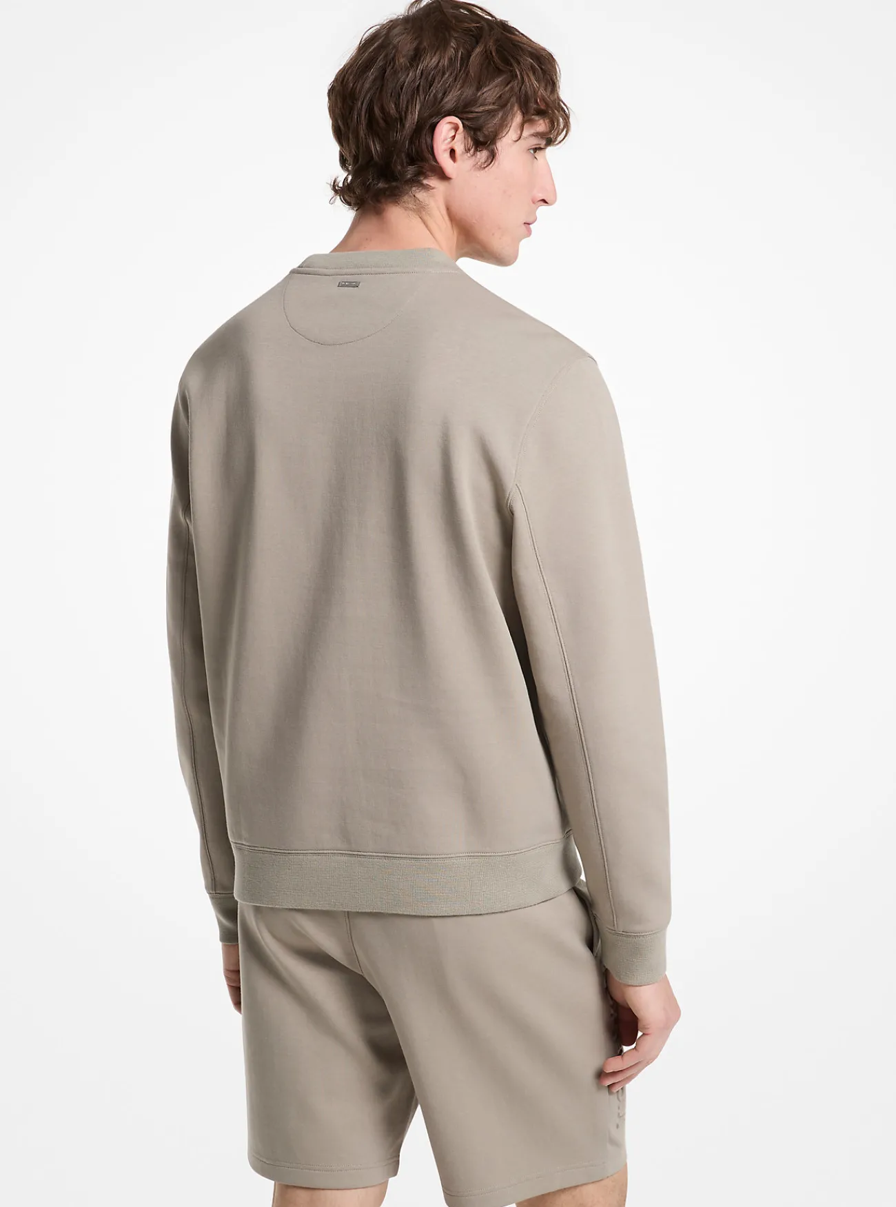 Michael Kors Sweater van katoenmix met logo in reli&euml;f ZACHTSALIE Outlet