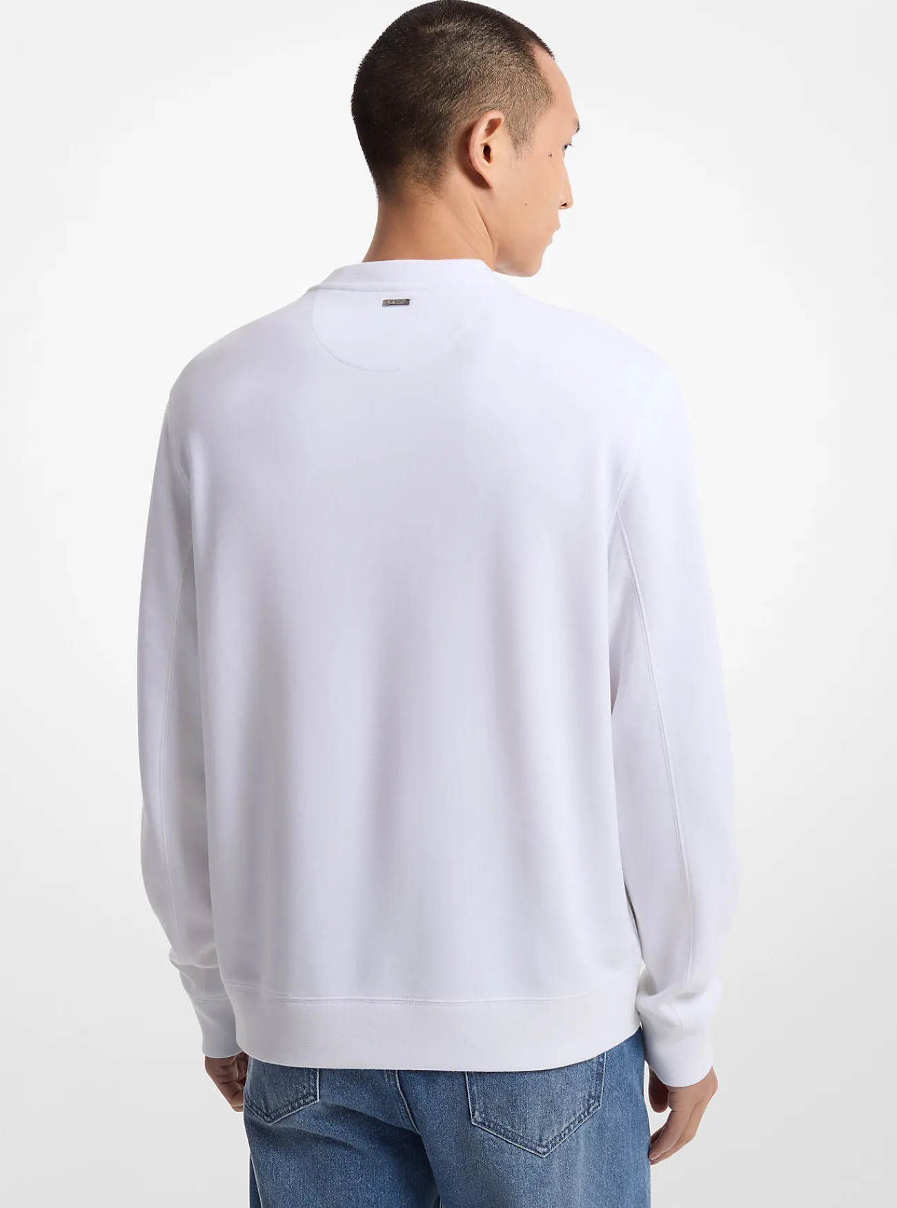 Michael Kors Sweater van katoenmix met logo in reli&euml;f WIT Fashion