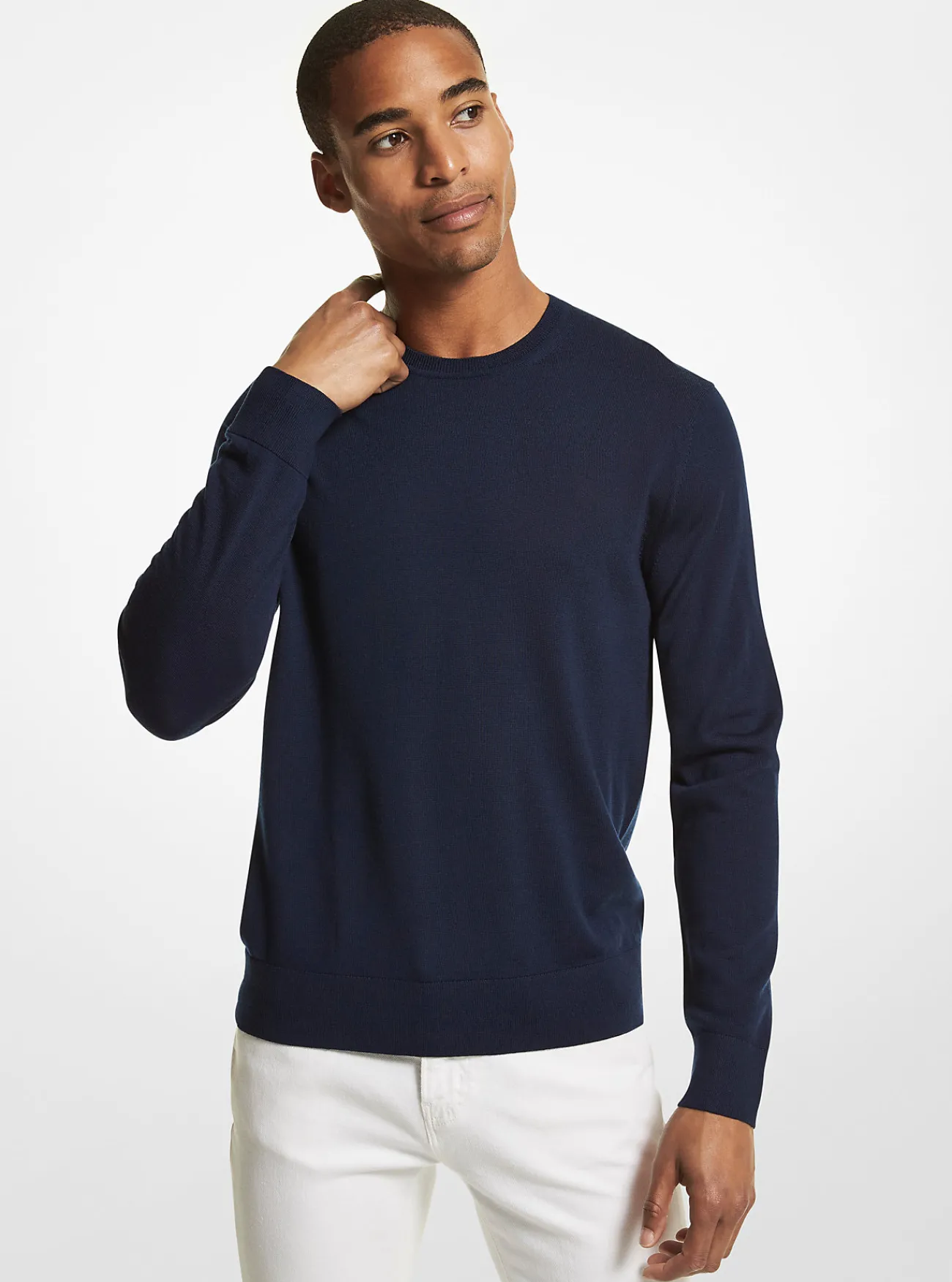Michael Kors Sweater van merinowol MIDDERNACHTSBLAUW Fashion