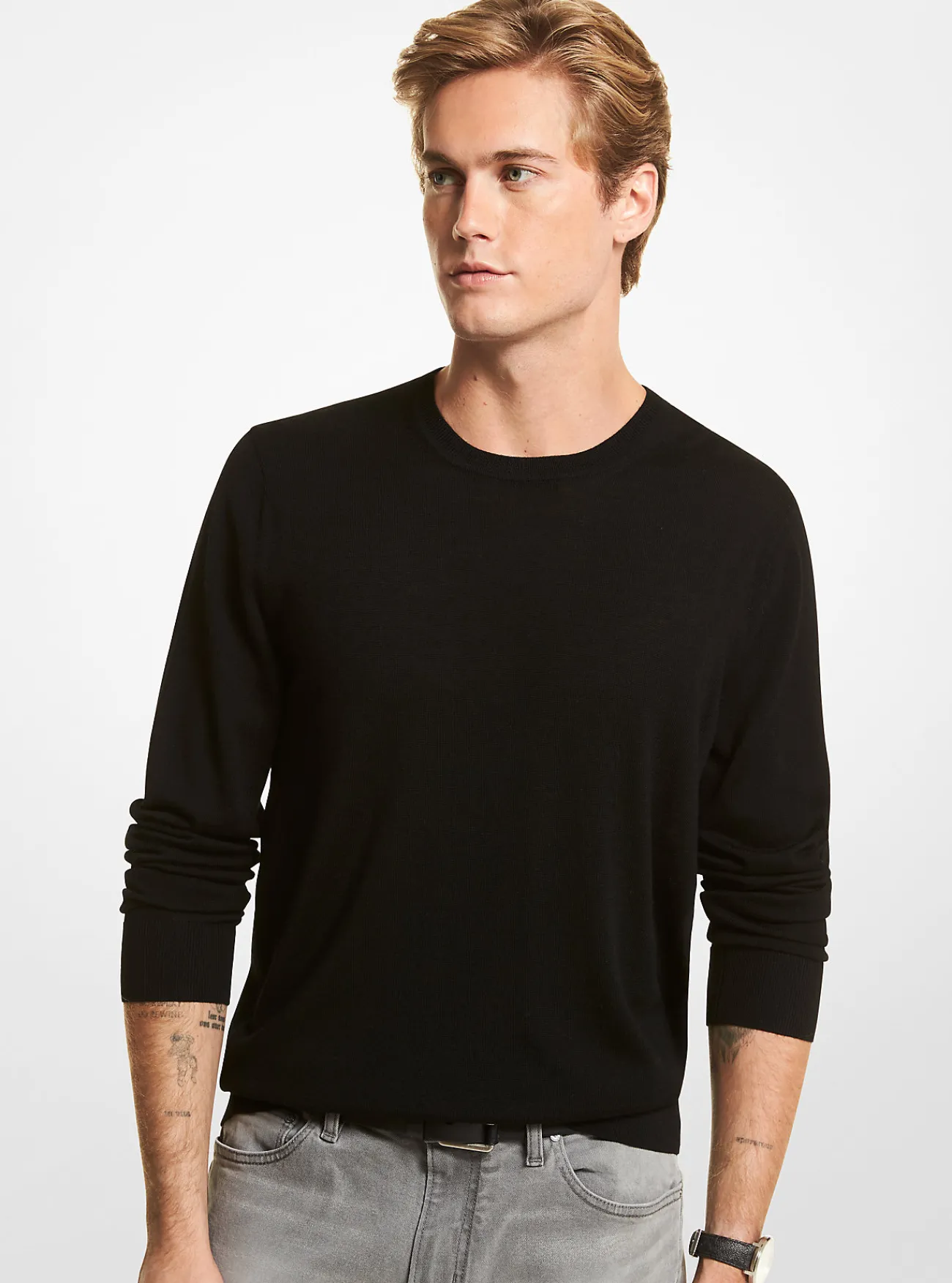 Michael Kors Sweater van merinowol ZWART Sale