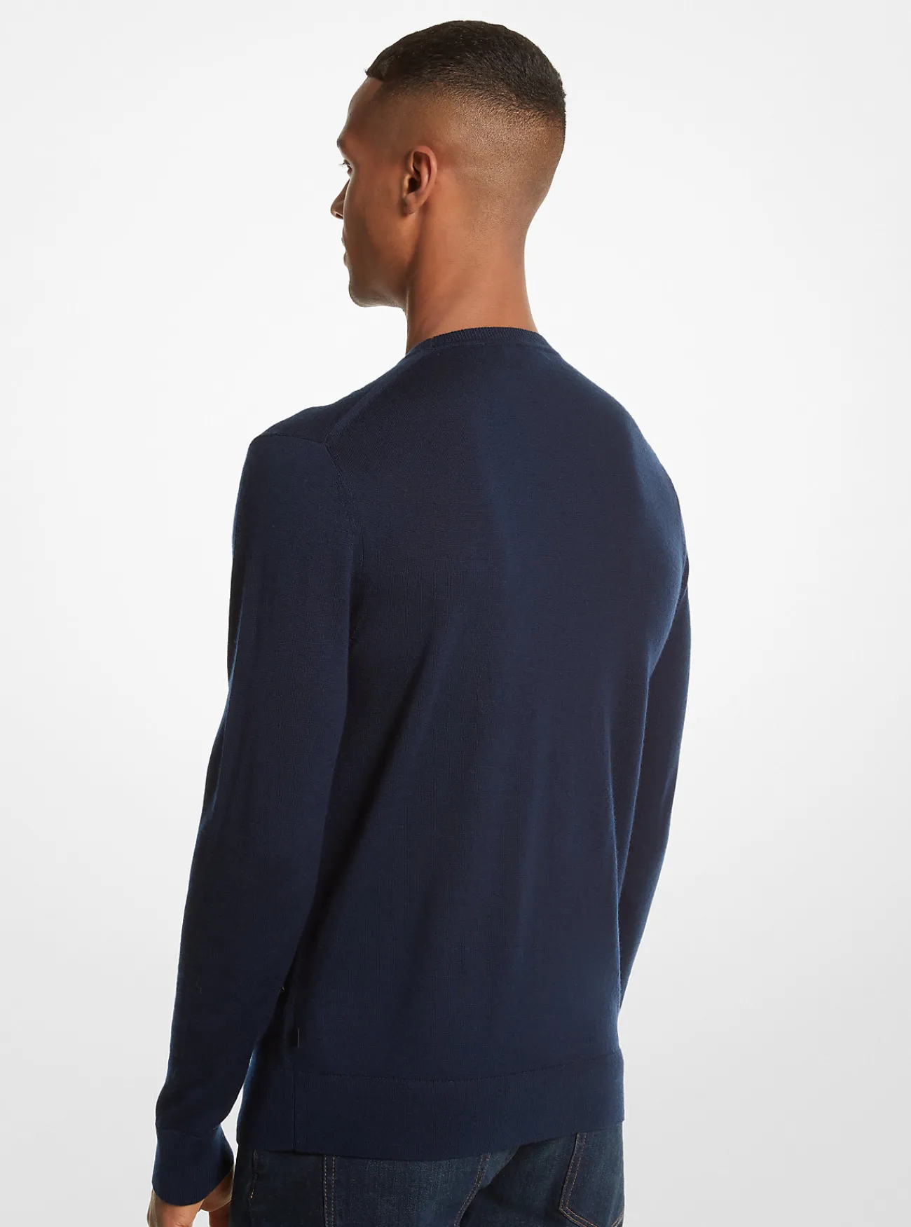 Michael Kors Sweater van merinowol MIDDERNACHTSBLAUW Hot