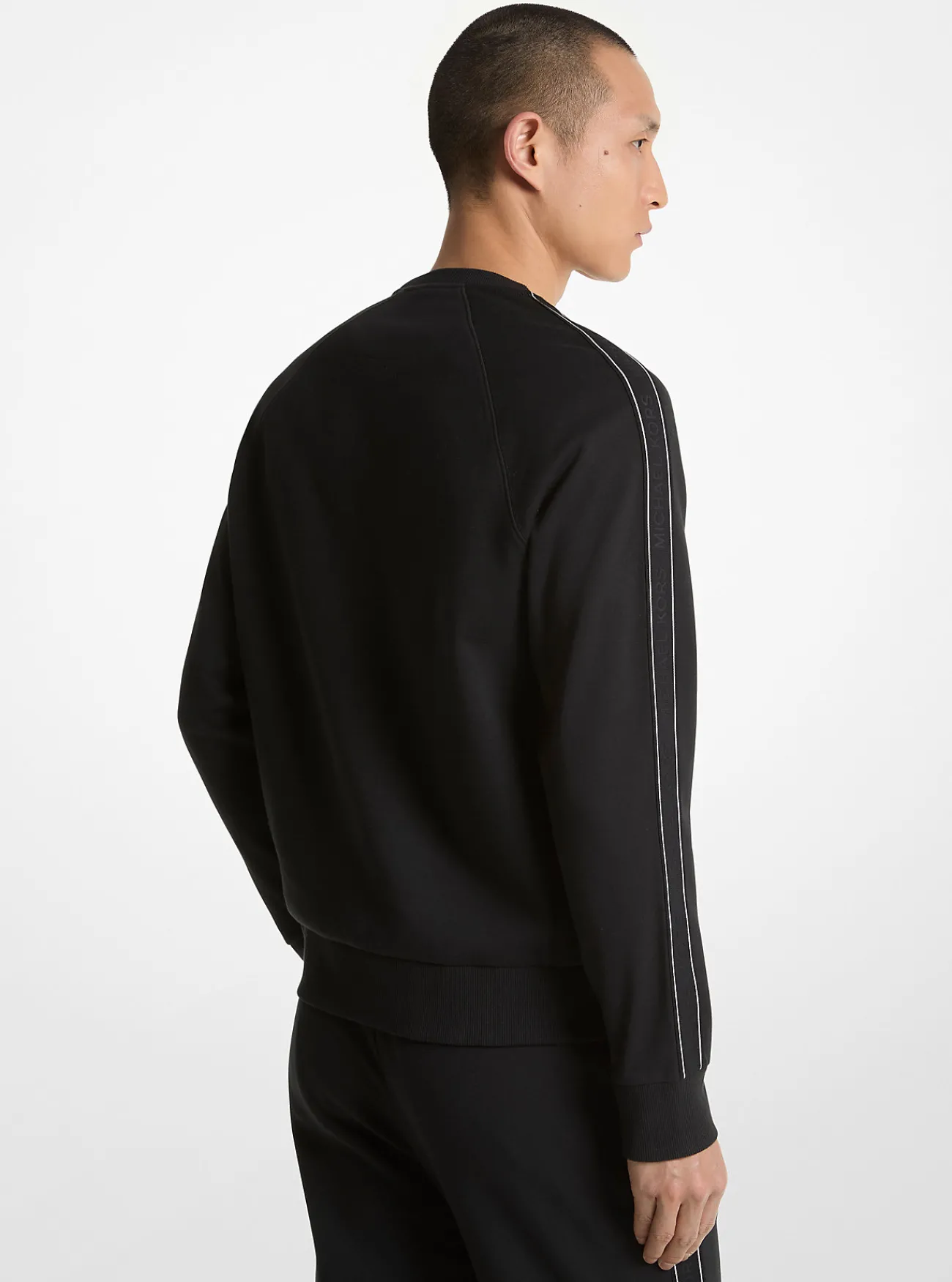 Michael Kors Sweatshirt van een katoenmix met logoband ZWART Fashion