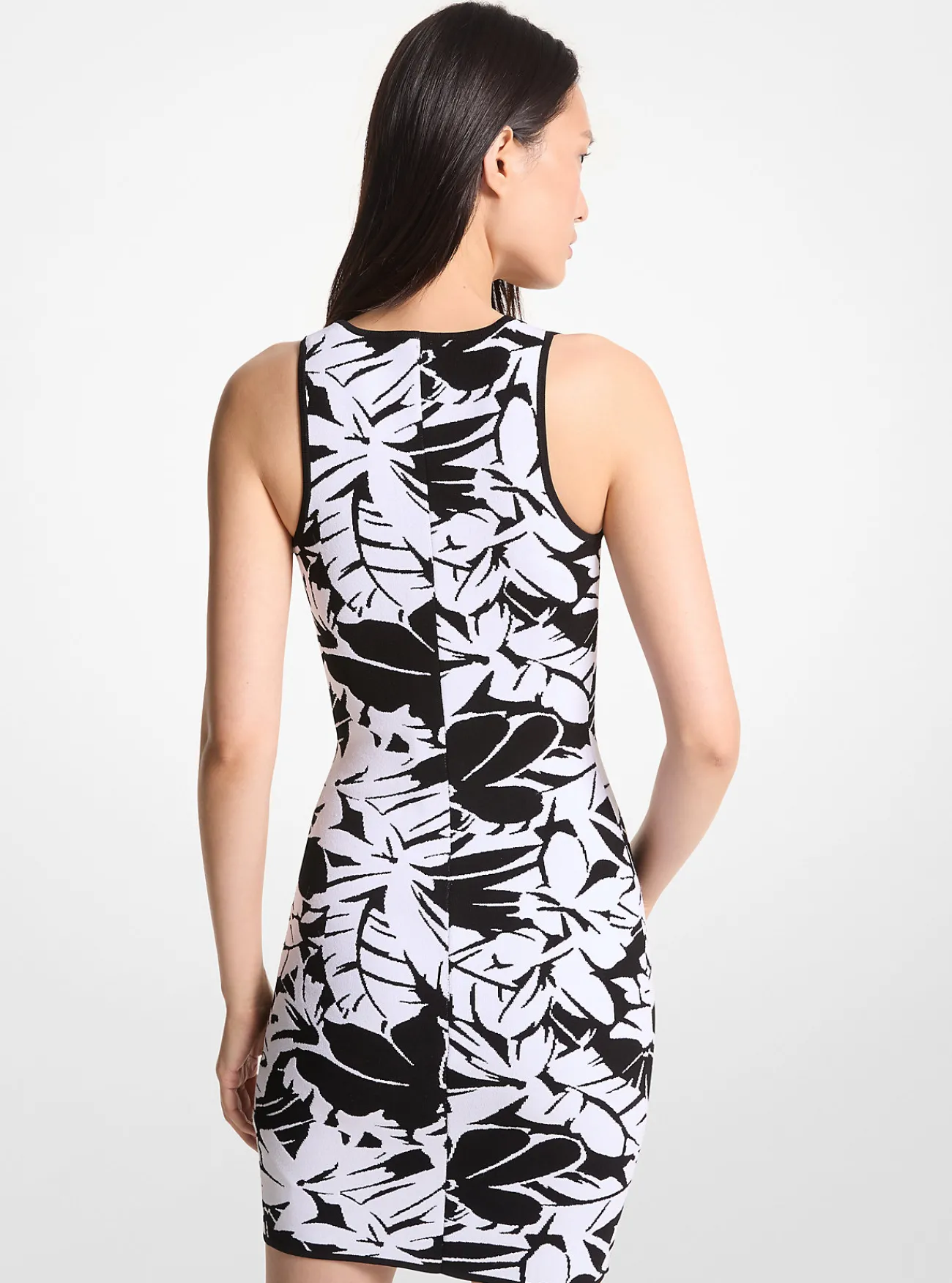 Michael Kors Tankjurk van jacquard met palmmotief New