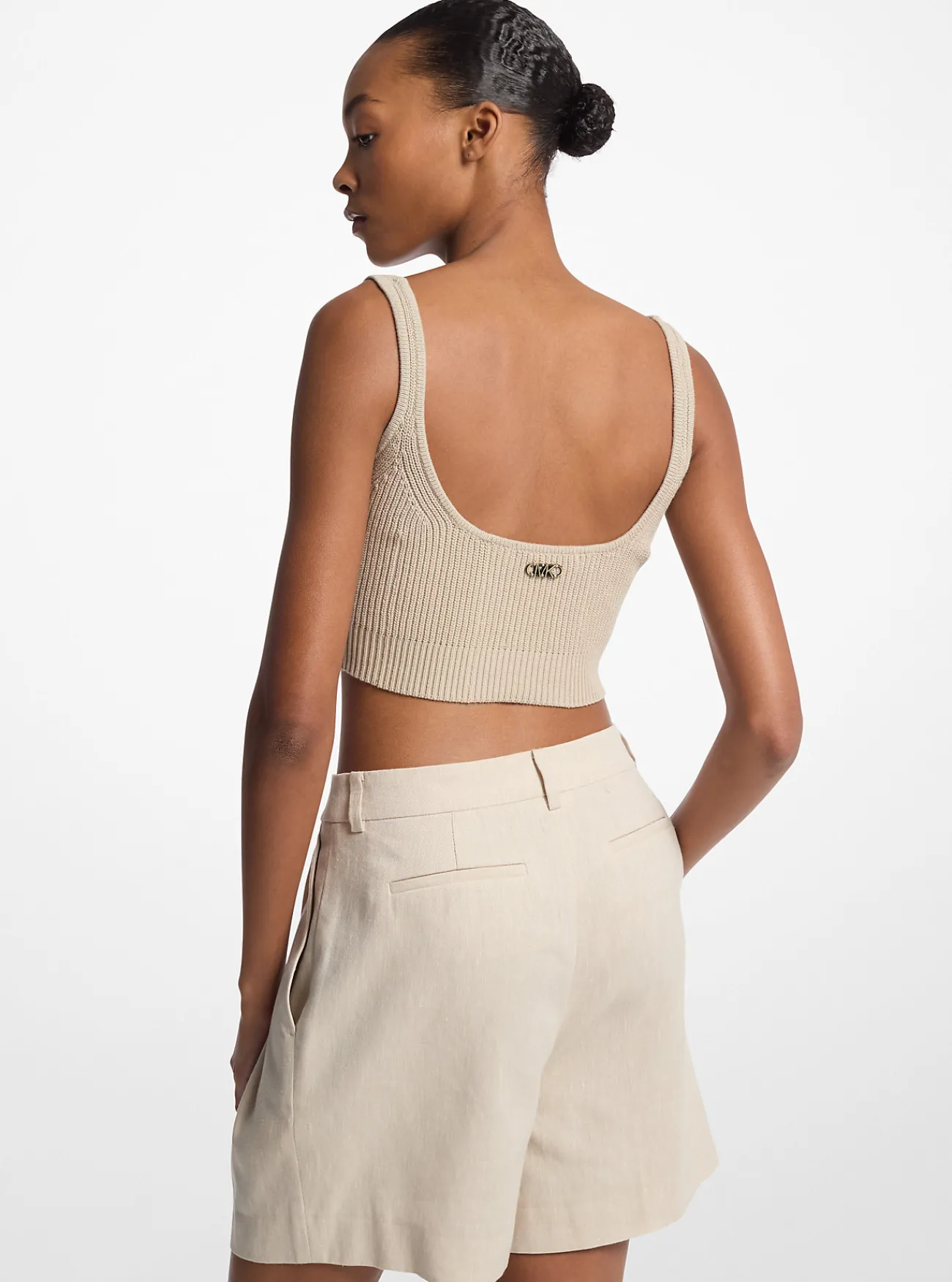 Michael Kors Tanktop van geribd katoen met stretch DUIN Hot