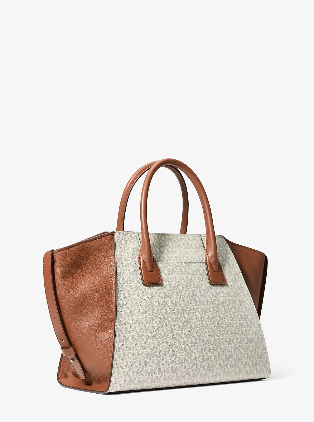 Michael Kors Tas Avril met kenmerkend logo, groot VANILLE Sale