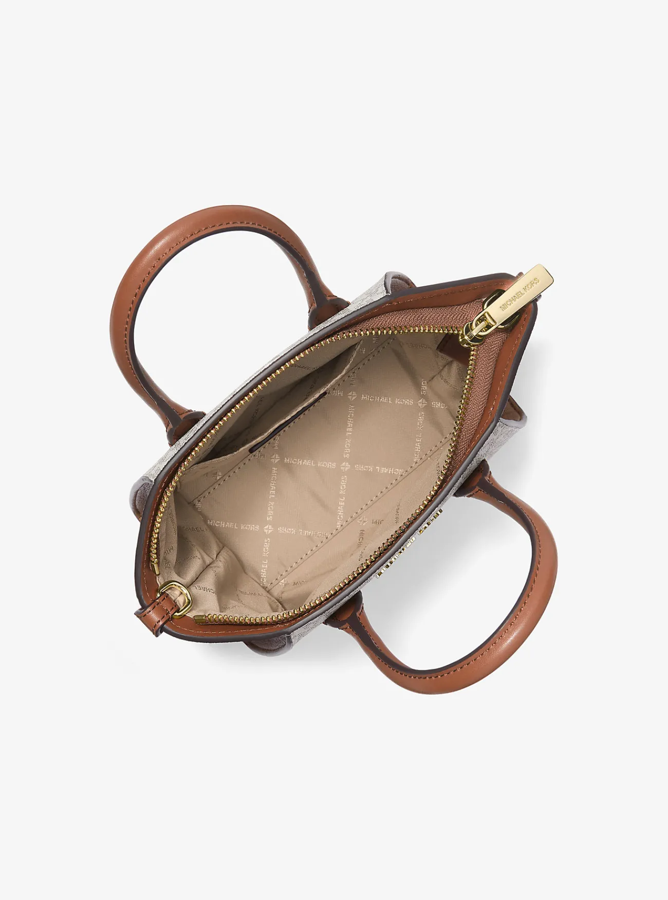 Michael Kors Tas Avril met kenmerkend logo, extra klein VANILLE Best