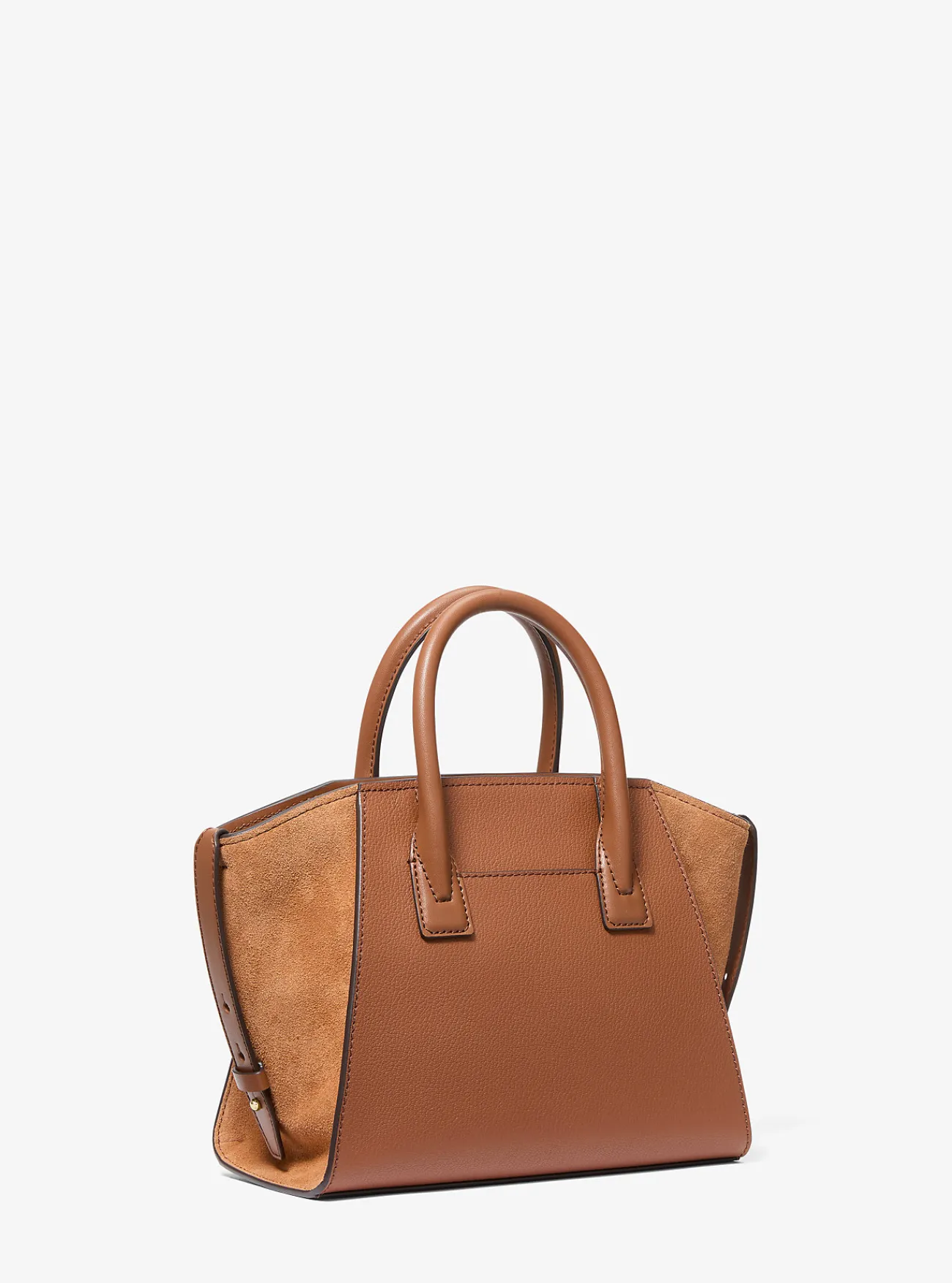 Michael Kors Tas Avril van getrommeld leer, klein LUGGAGE New