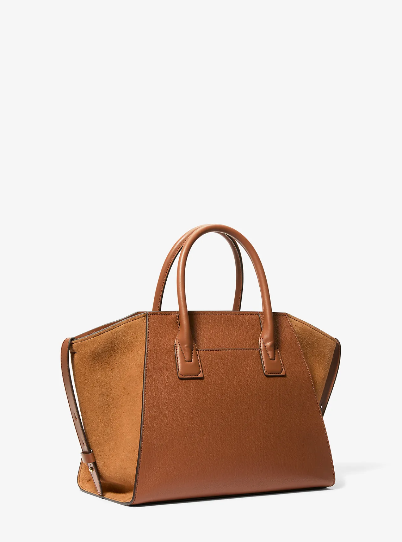 Michael Kors Tas Avril van leer en suède, groot LUGGAGE Outlet