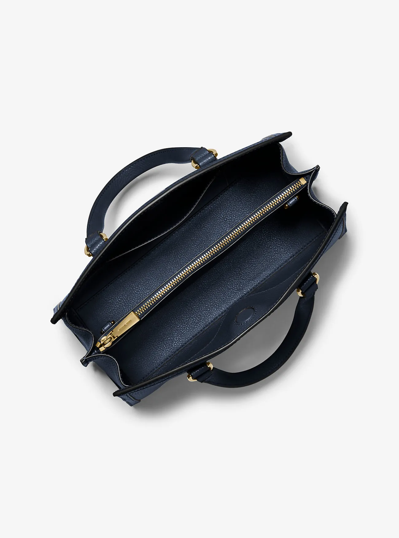 Michael Kors Tas Chantal van getrommeld leer, middelgroot MARINEBLAUW Fashion