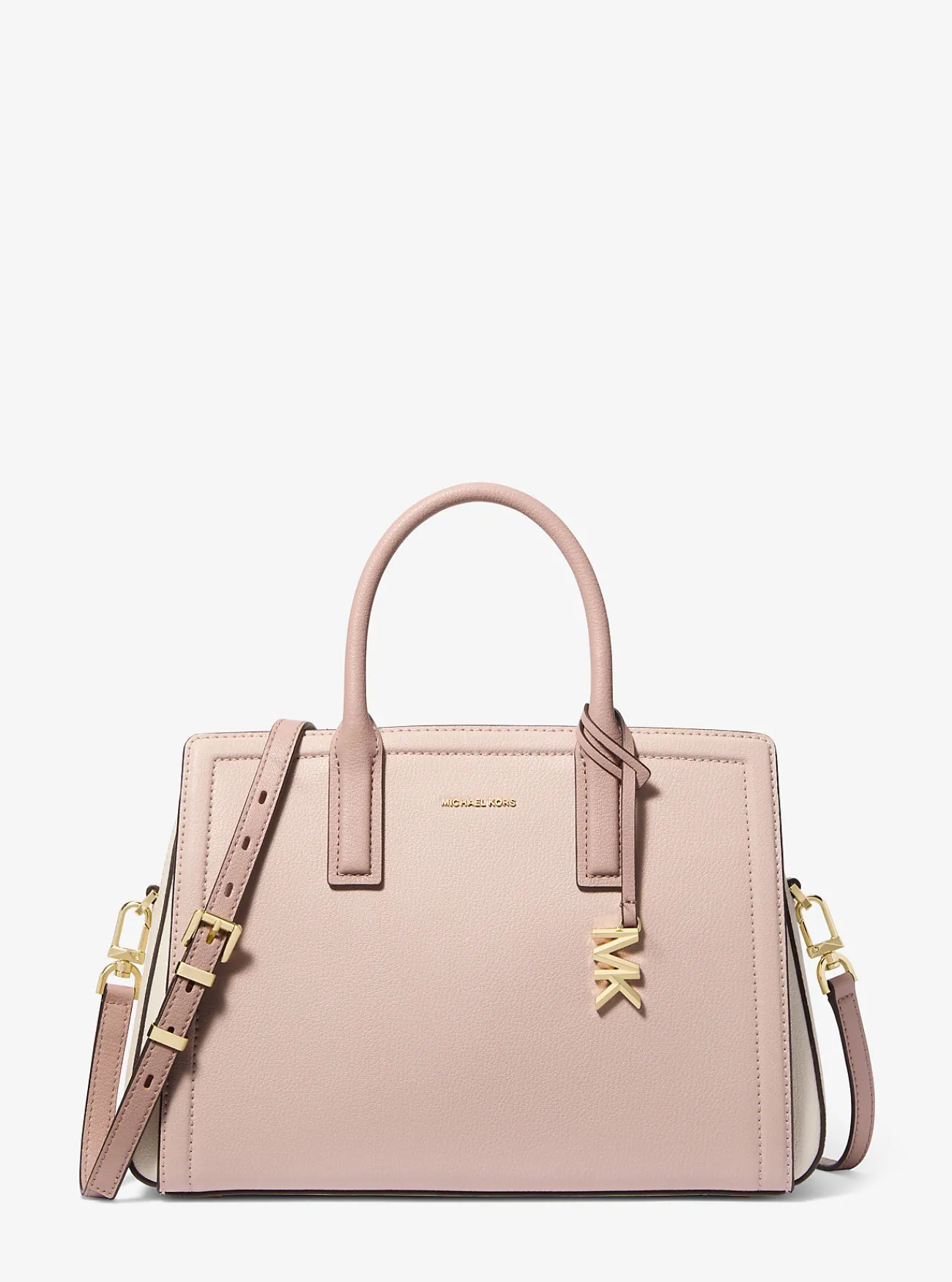 Michael Kors Tas Laila van getrommeld leer met kleurvlakken, middelgroot New