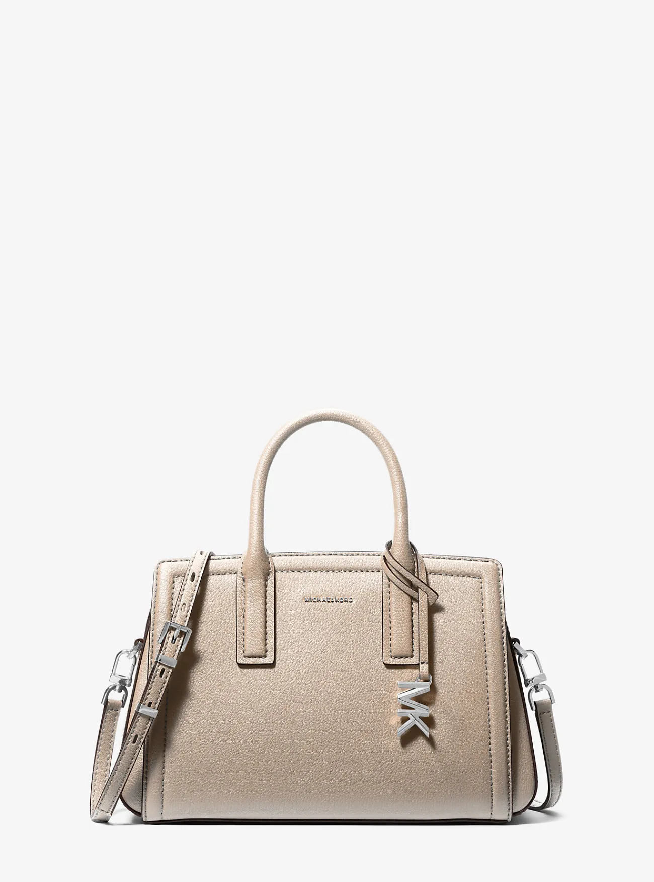 Michael Kors Tas Laila van leer, klein LICHTZAND Fashion