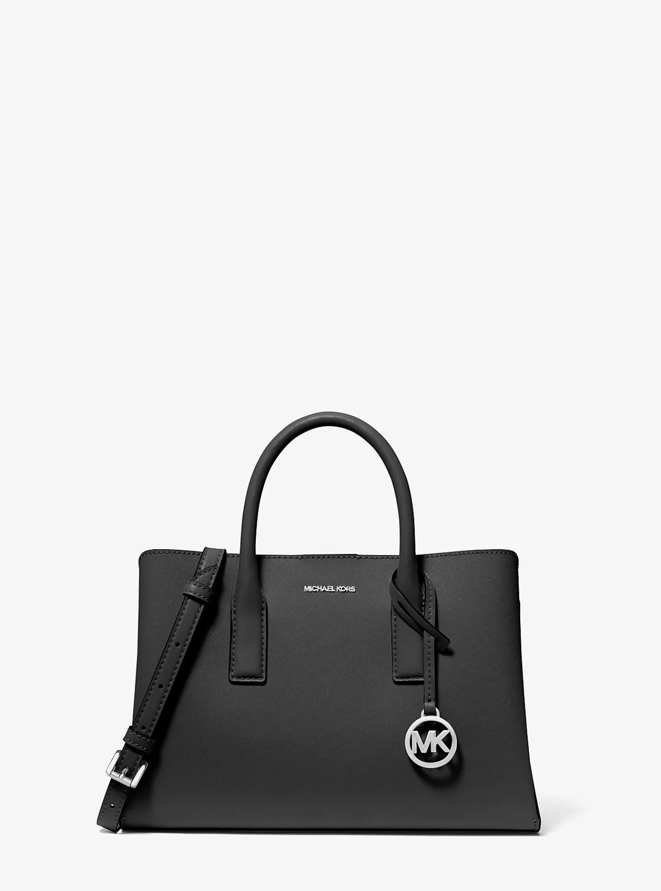 Michael Kors Tas Ruthie van saffianoleer, klein ZWART New