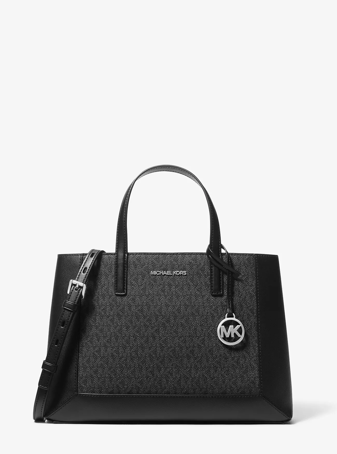Michael Kors Tas Sallie met kenmerkend logo, middelgroot ZWART Outlet