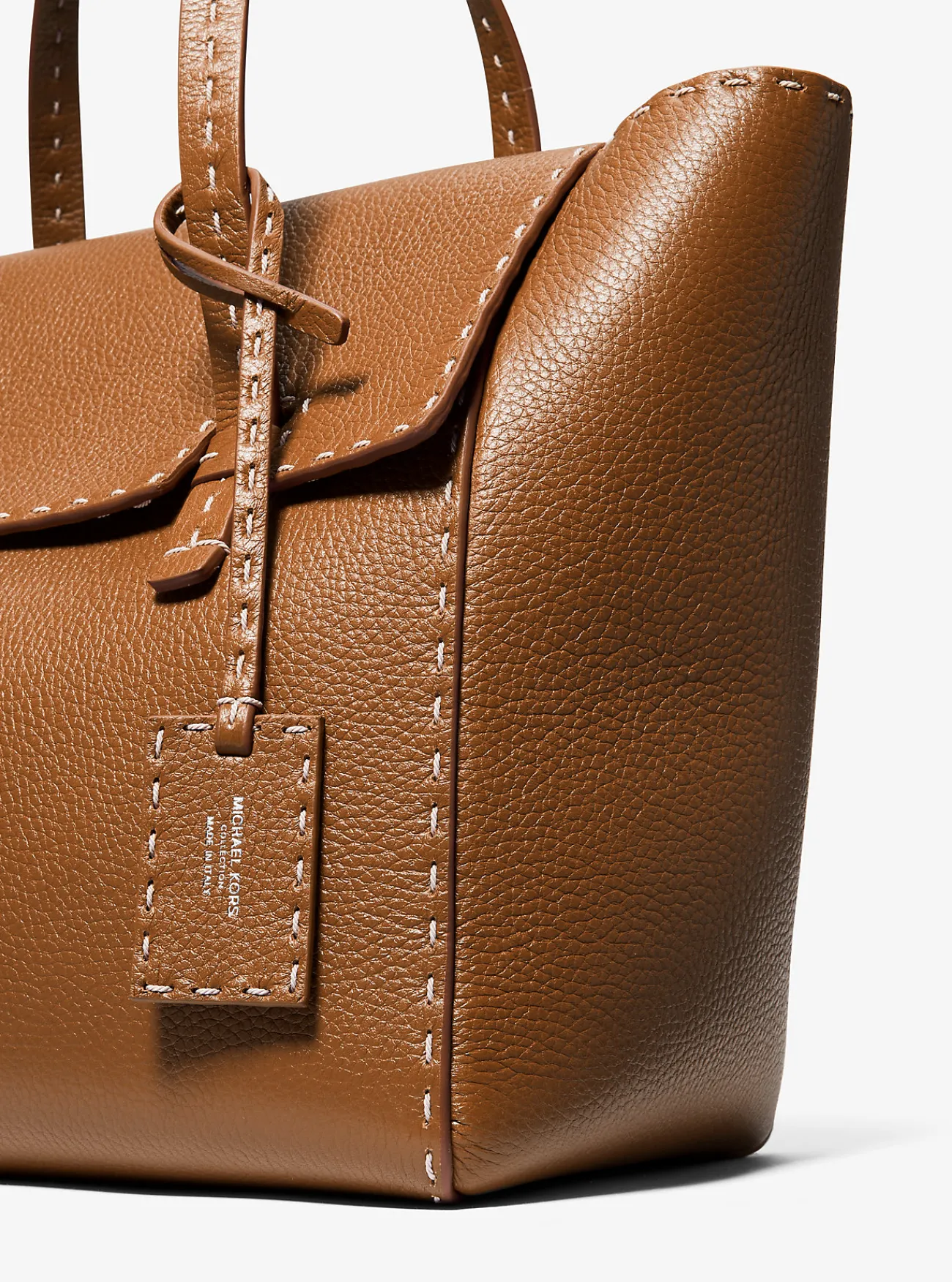 Michael Kors Tas Sophia van handgestikt getrommeld leer KANEEL New