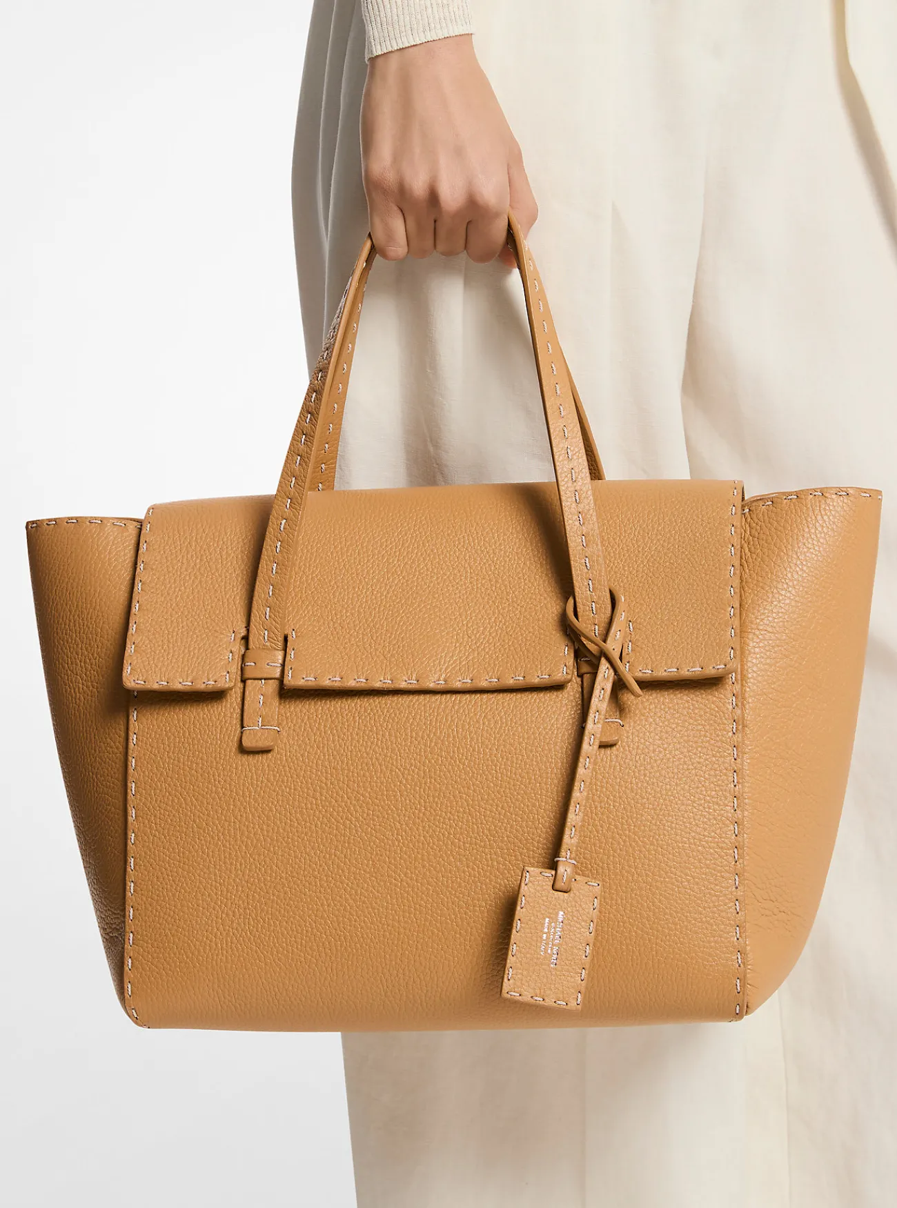 Michael Kors Tas Sophia van handgestikt getrommeld leer PINDA Online