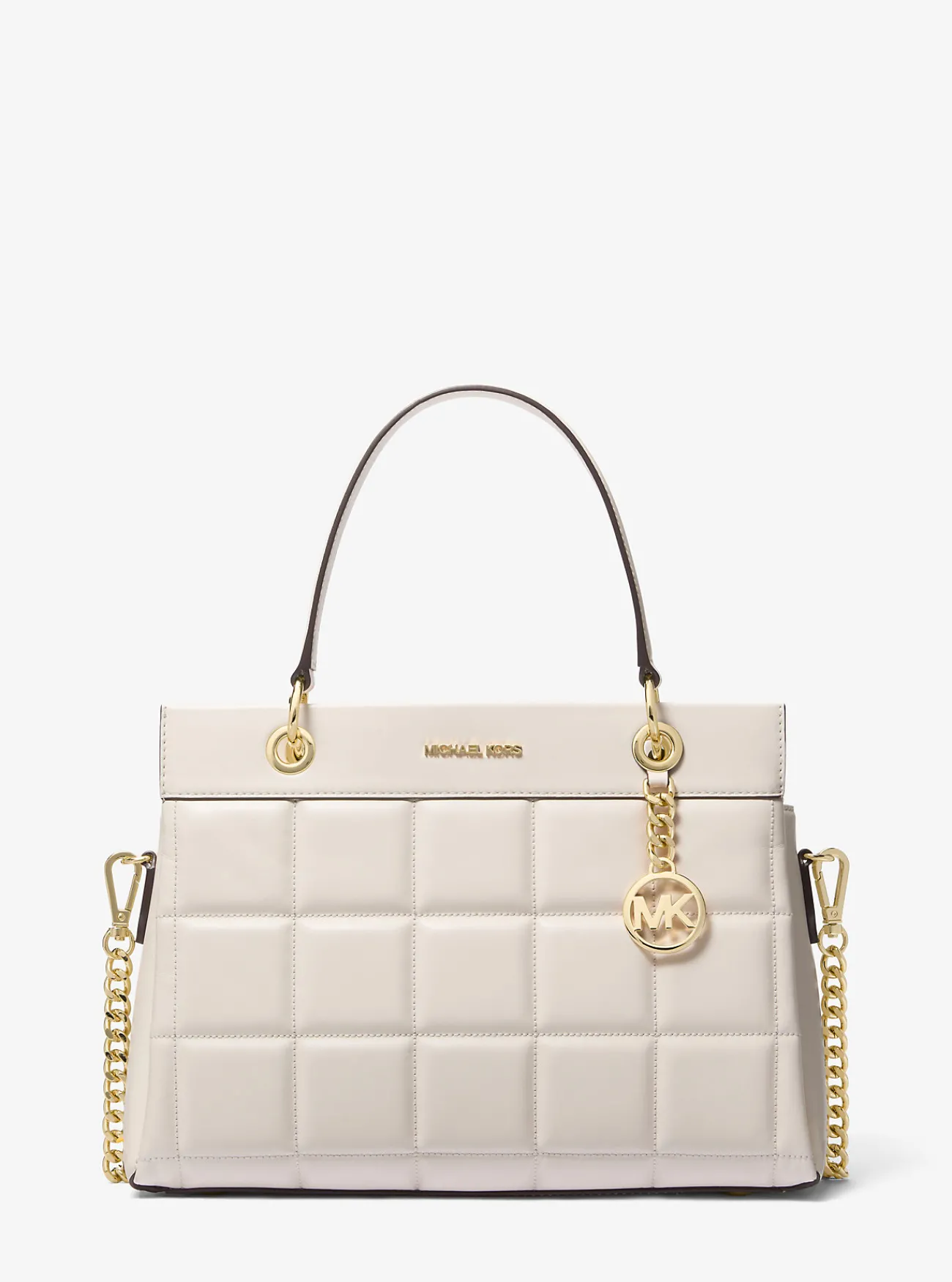 Michael Kors Tas Susan van doorgestikt leer, middelgroot LICHTCR&Egrave;ME Fashion