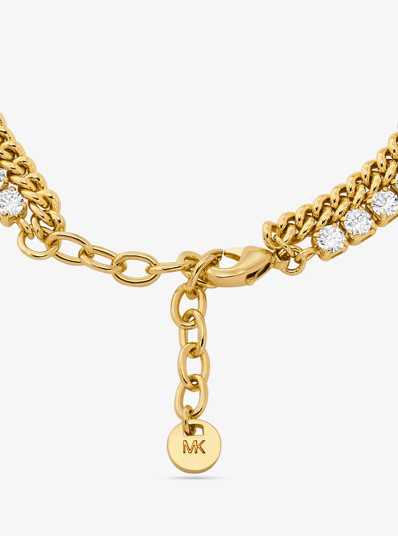 Michael Kors Tennisarmband met dubbele schakels van messing met platering met edelmetaal GOUD Sale