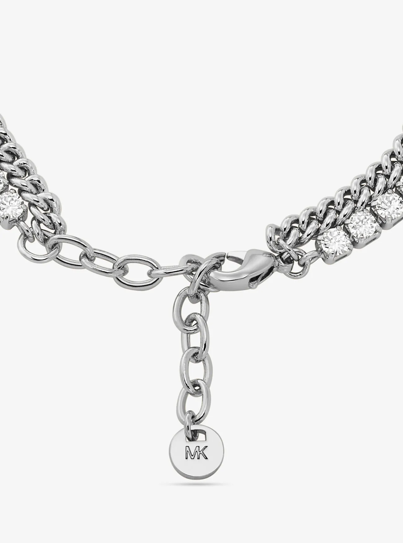 Michael Kors Tennisarmband met dubbele schakels van messing met platering met edelmetaal ZILVER Online