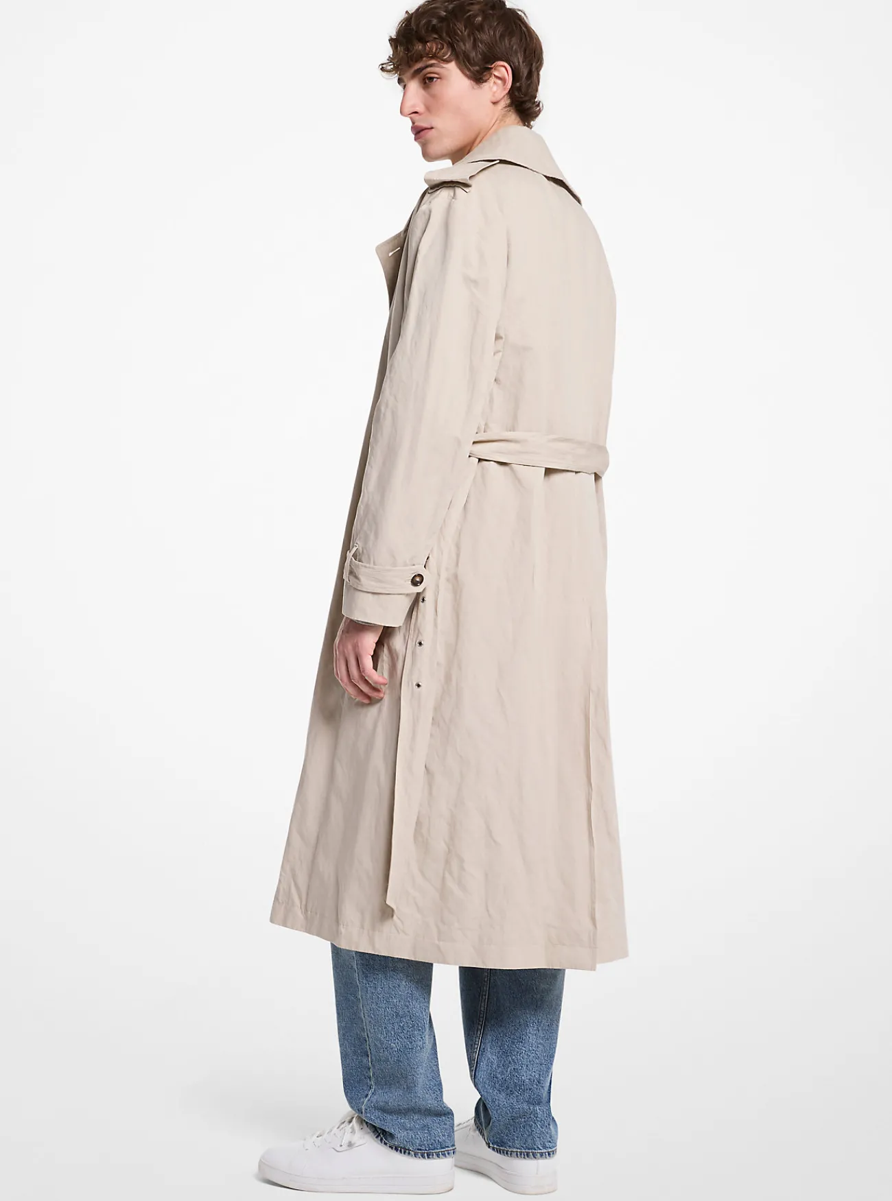 Michael Kors Trenchcoat Inox van katoenmix, oversized DUIN Online