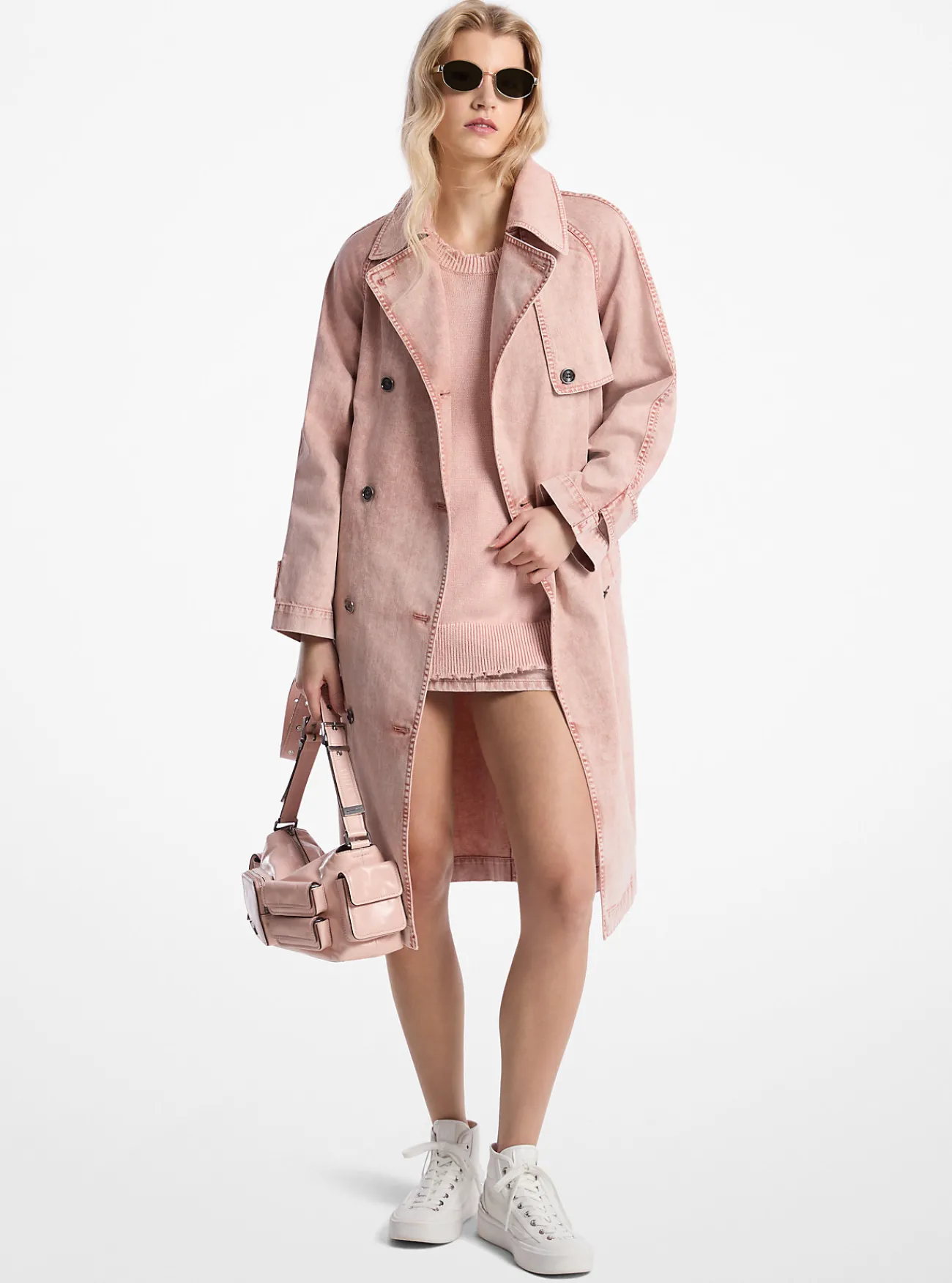 Michael Kors Trenchcoat van geverfde denim ROZENWATER Hot
