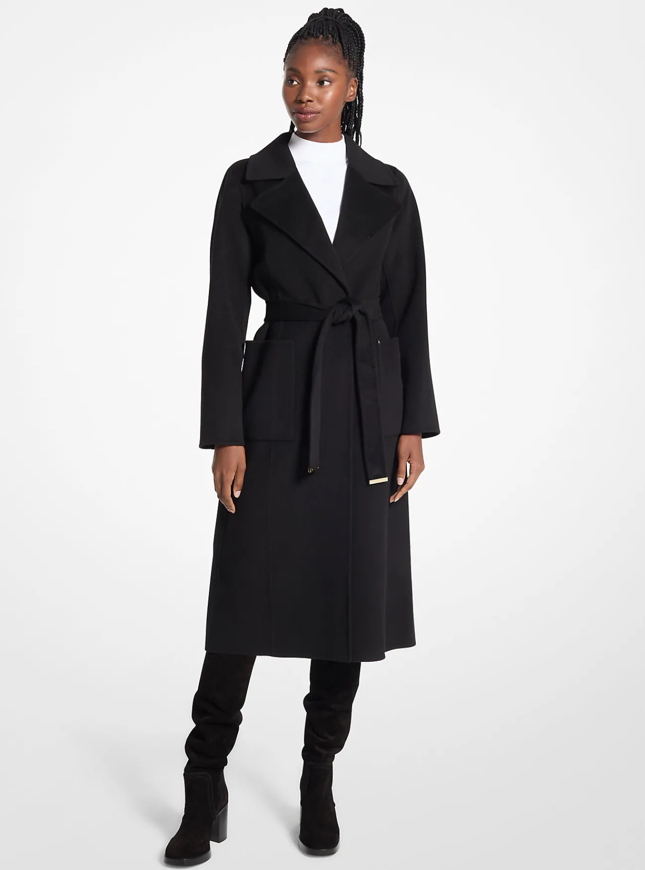 Michael Kors Trenchcoat van wolmix ZWART Best
