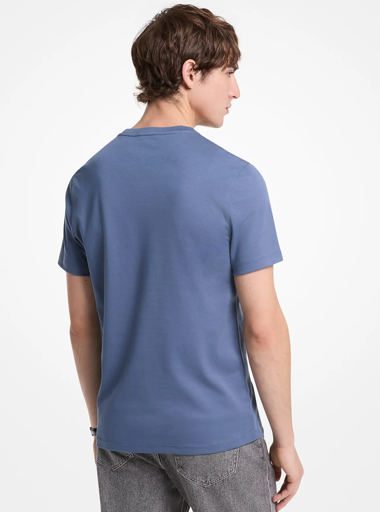 Michael Kors T-shirt van katoen DONKERCHAMBRAY Hot