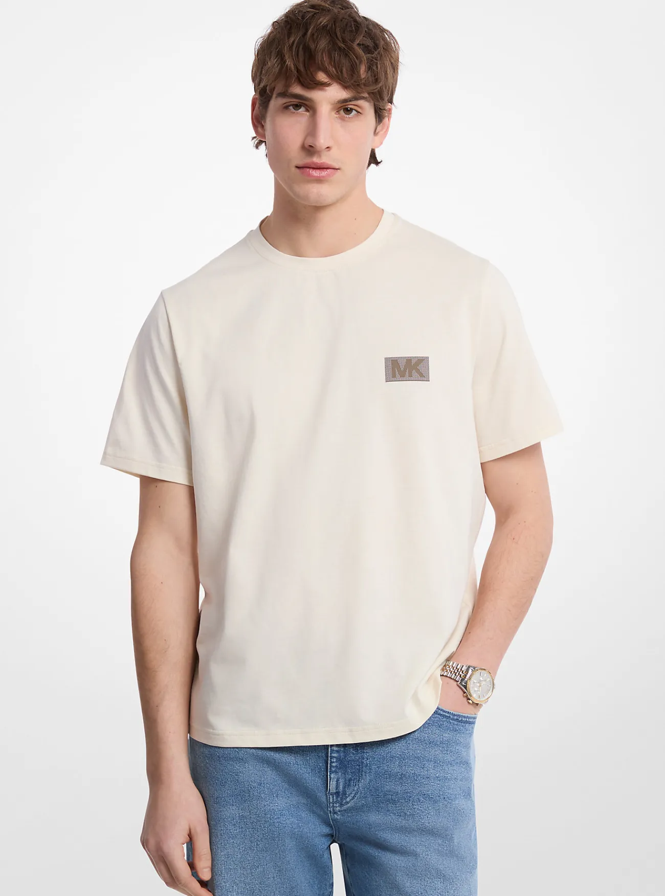 Michael Kors T-shirt van katoen met grafisch logo [3466] Fashion