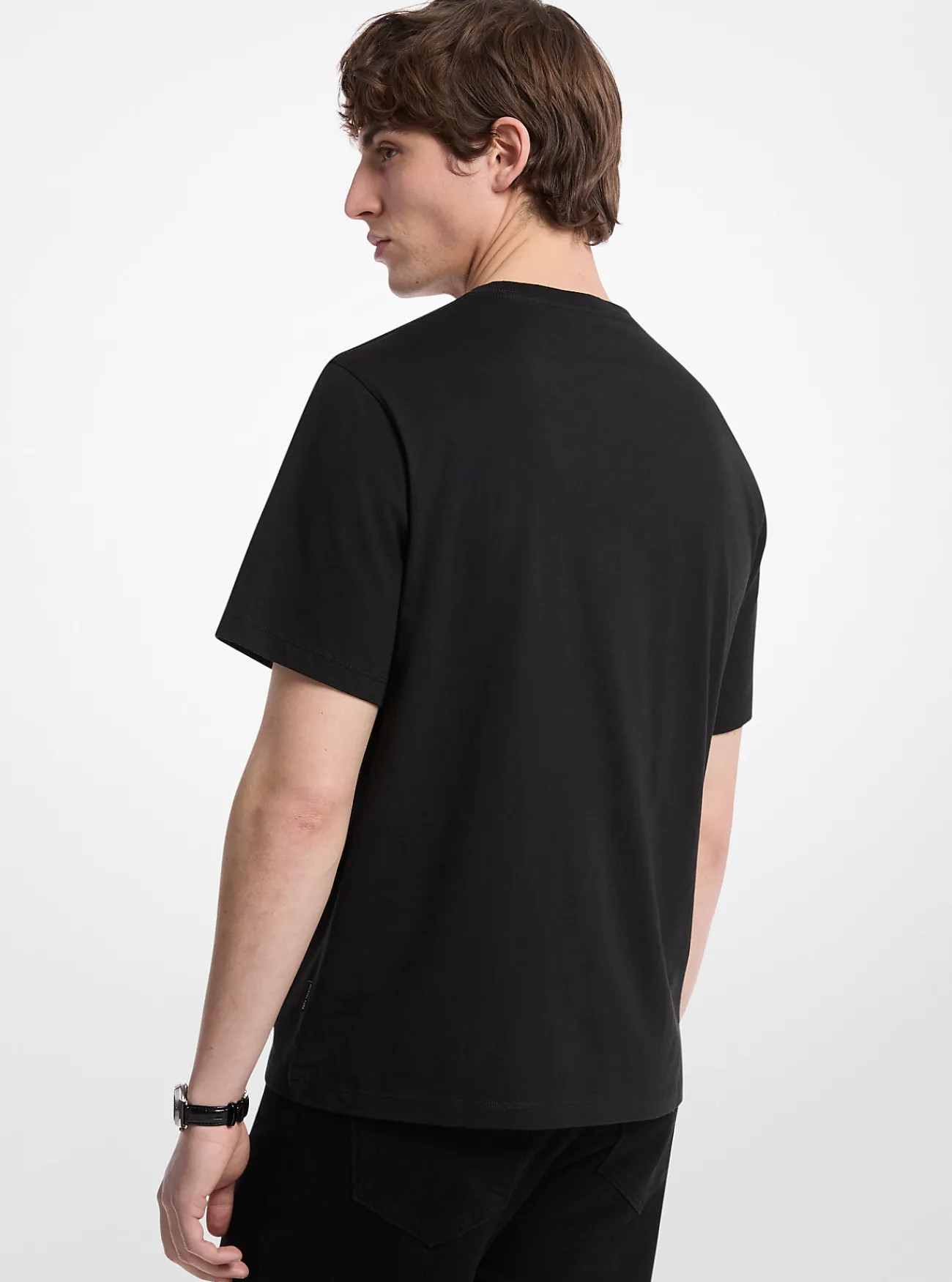 Michael Kors T-shirt van katoen met logo ZWART Hot