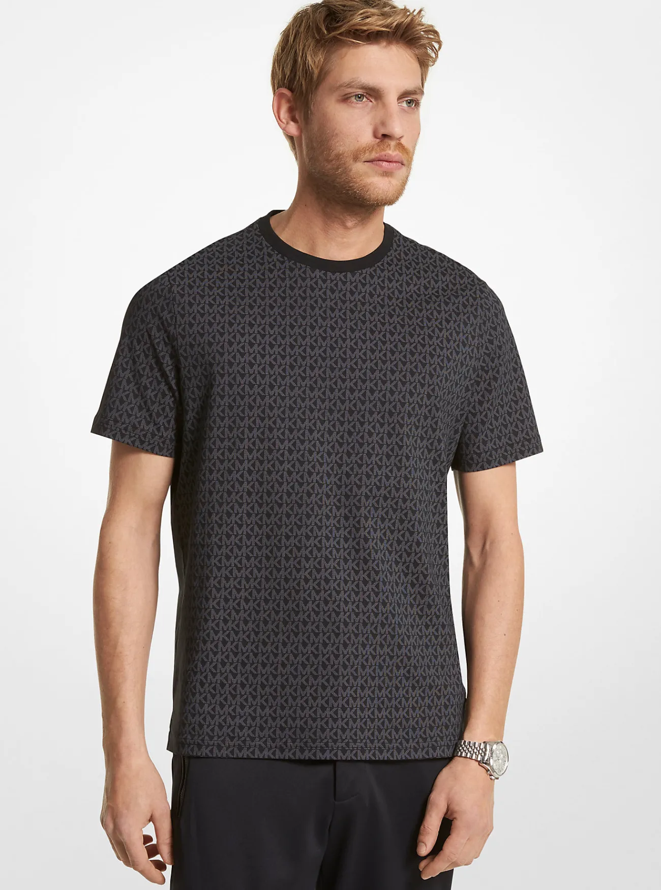 Michael Kors T-shirt van katoen met logo ZWART Online