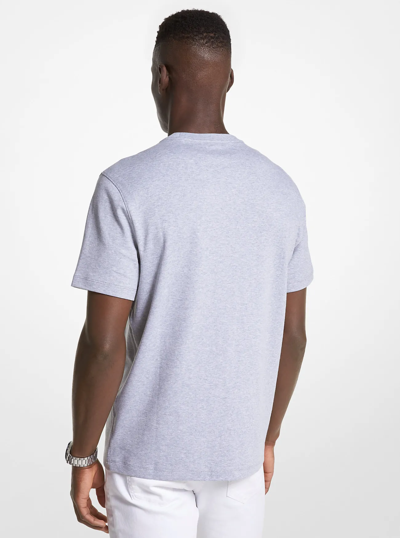 Michael Kors T-shirt van katoen met ronde hals GEM&Ecirc;LEERDGRIJS Online