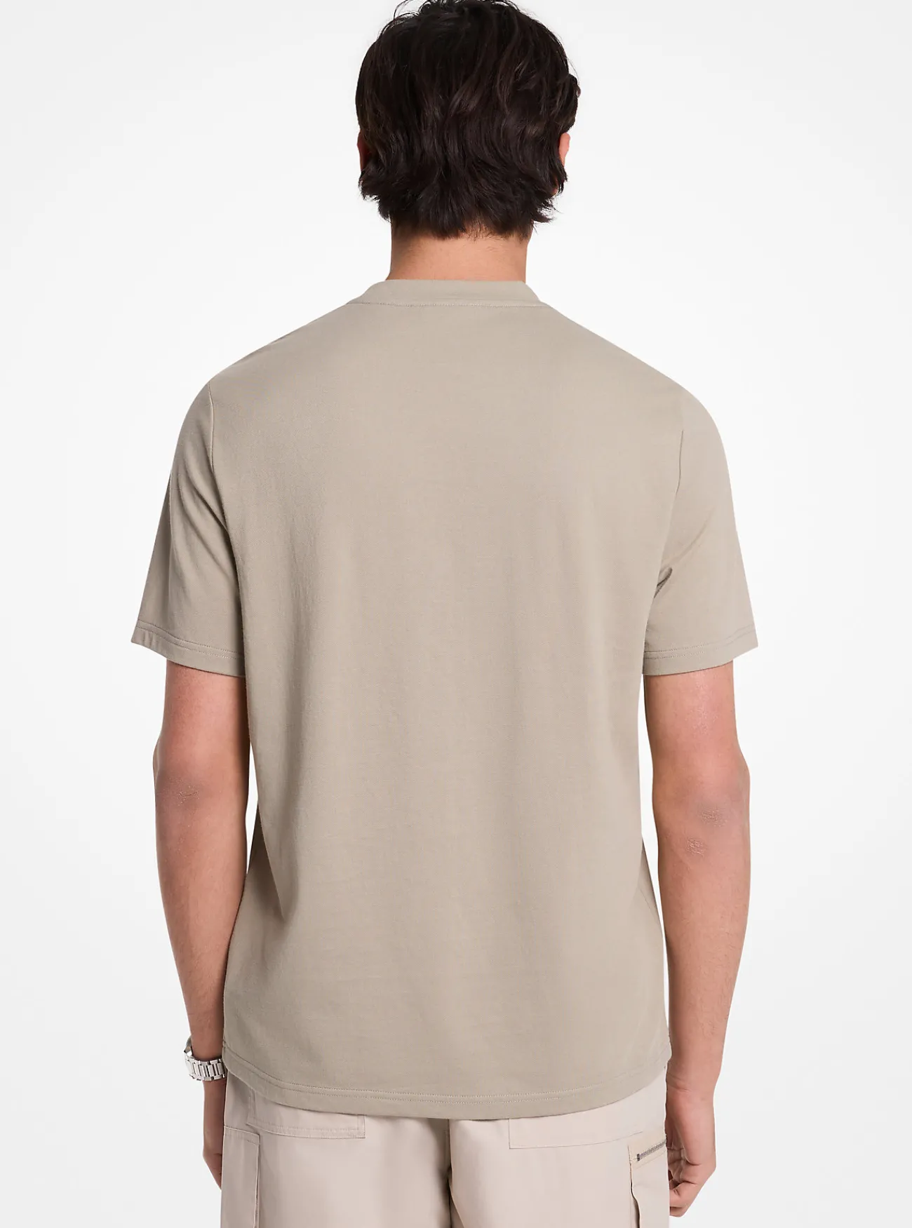 Michael Kors T-shirt van piqu&eacute;stof van katoenmix ZACHTSALIE Best