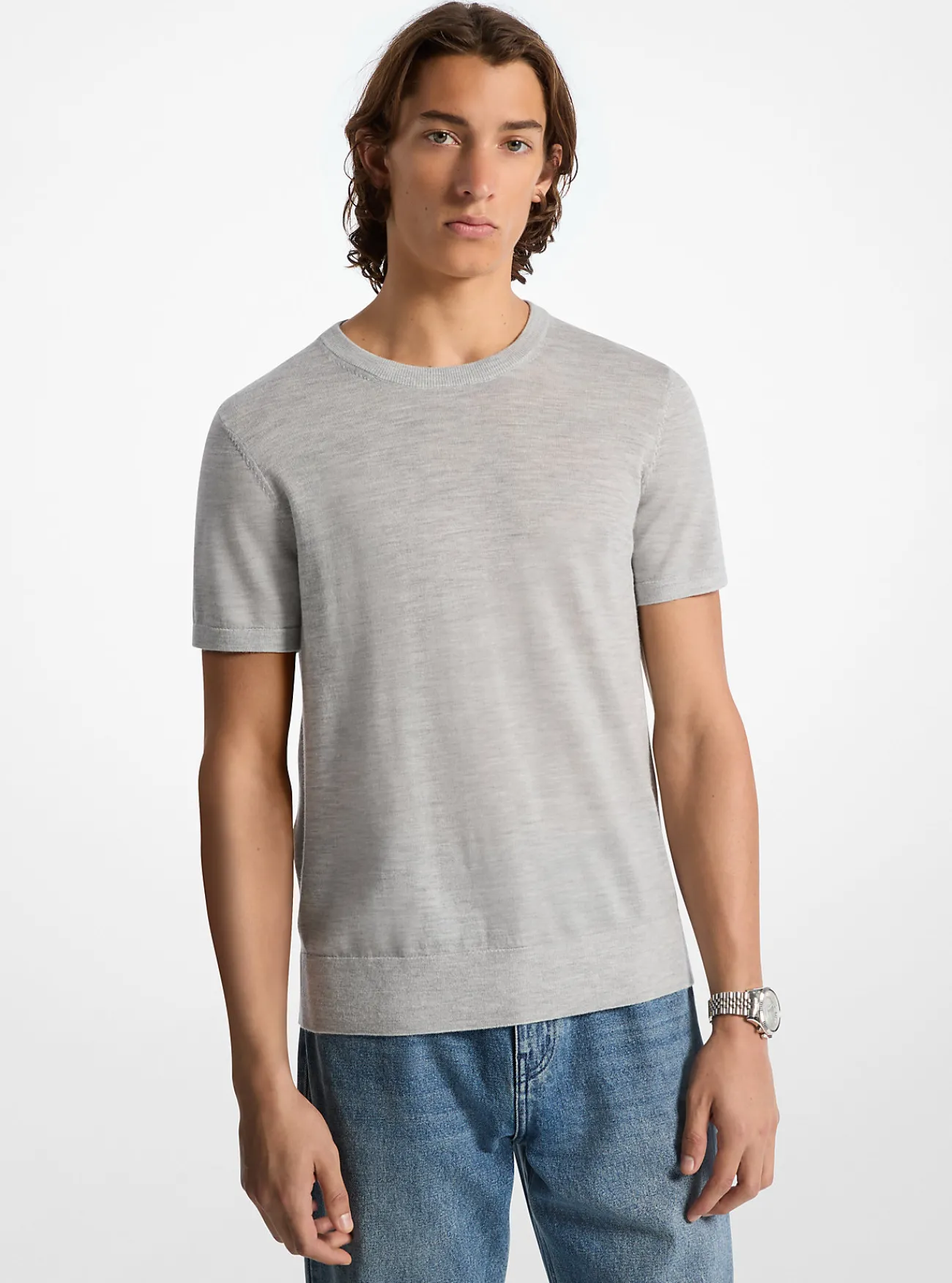 Michael Kors T-shirt van wol STEENGRIJS Fashion