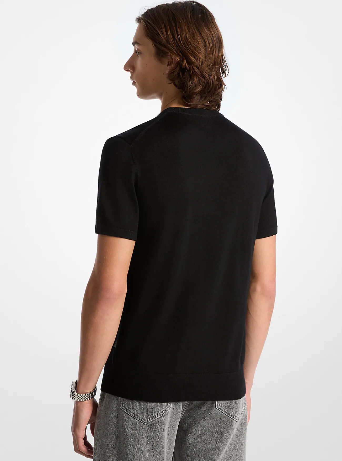 Michael Kors T-shirt van wol ZWART Clearance
