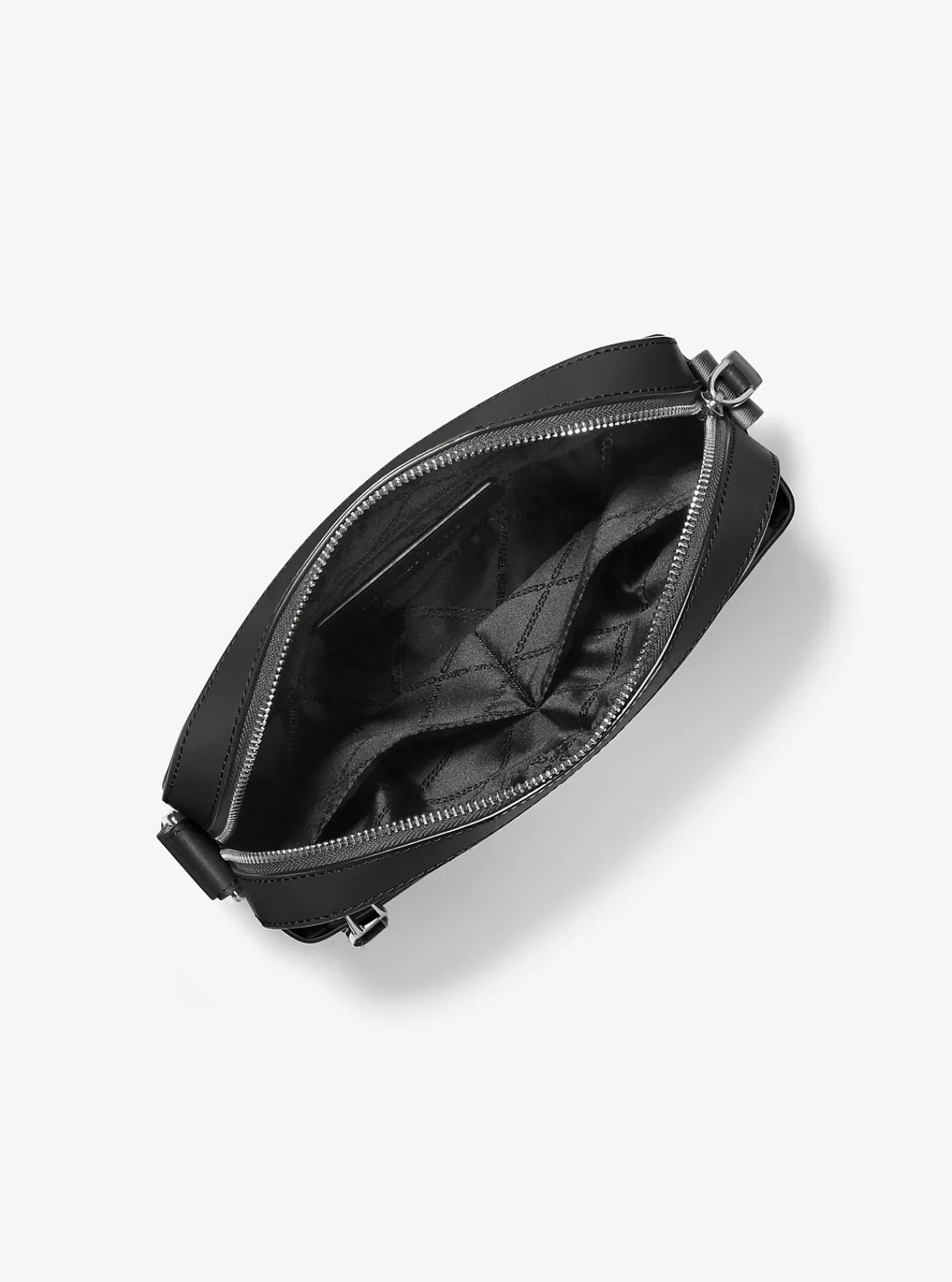 Michael Kors Utility-crossbodytas Hudson van getrommeld leer ZWART Best