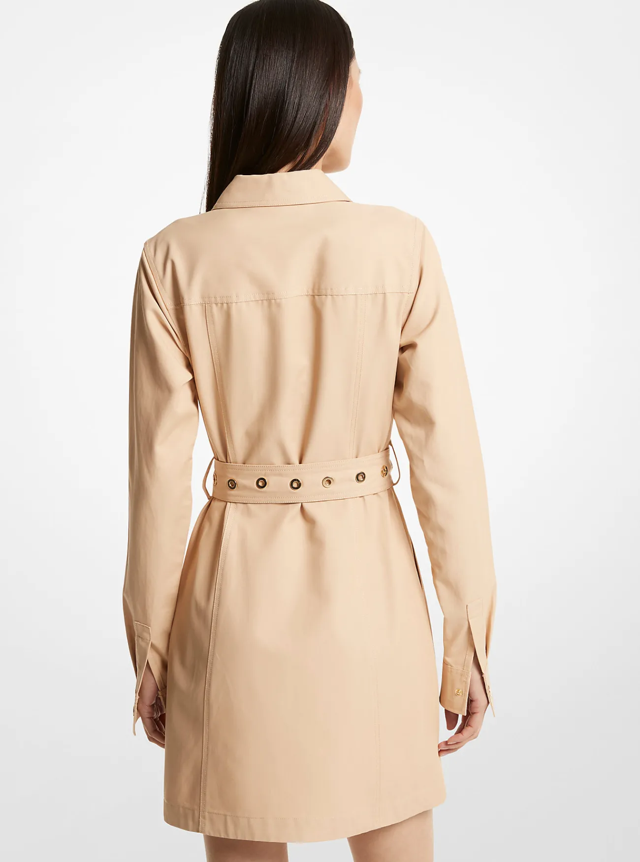 Michael Kors Utility-jurk van twill van katoenmix BLEEKGEEL Online