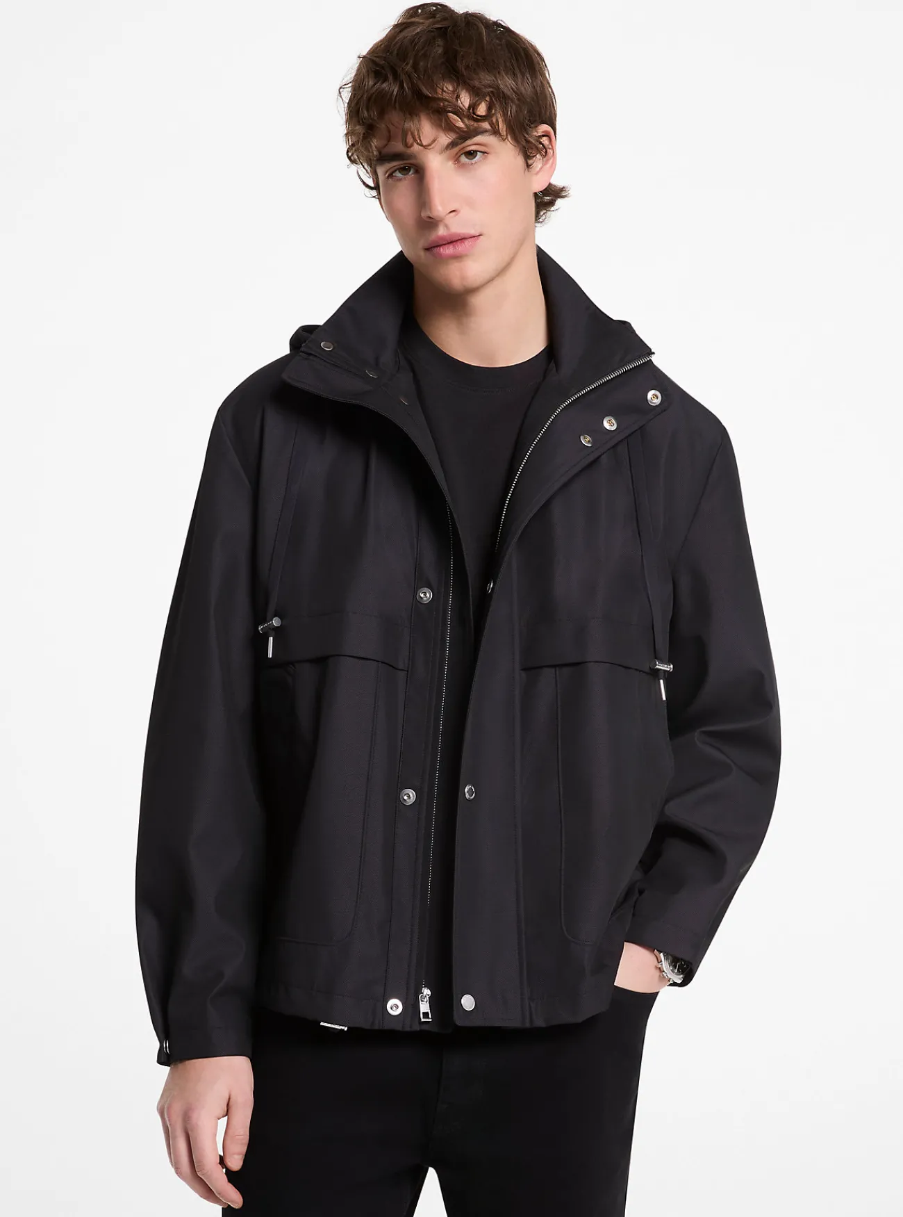 Michael Kors Waterbestendig windjack ZWART Sale