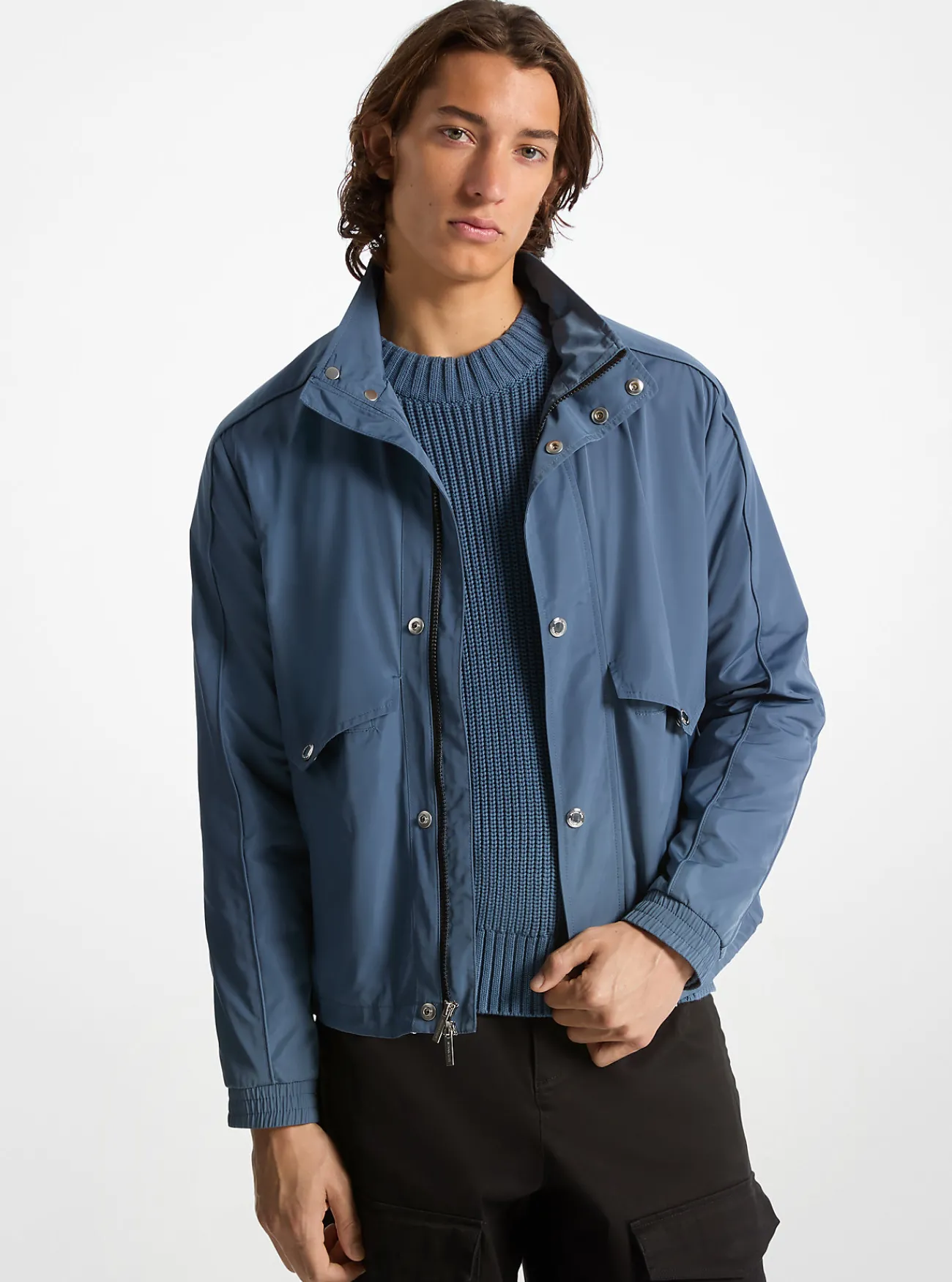Michael Kors Waterbestendig windjack DONKERCHAMBRAY Clearance